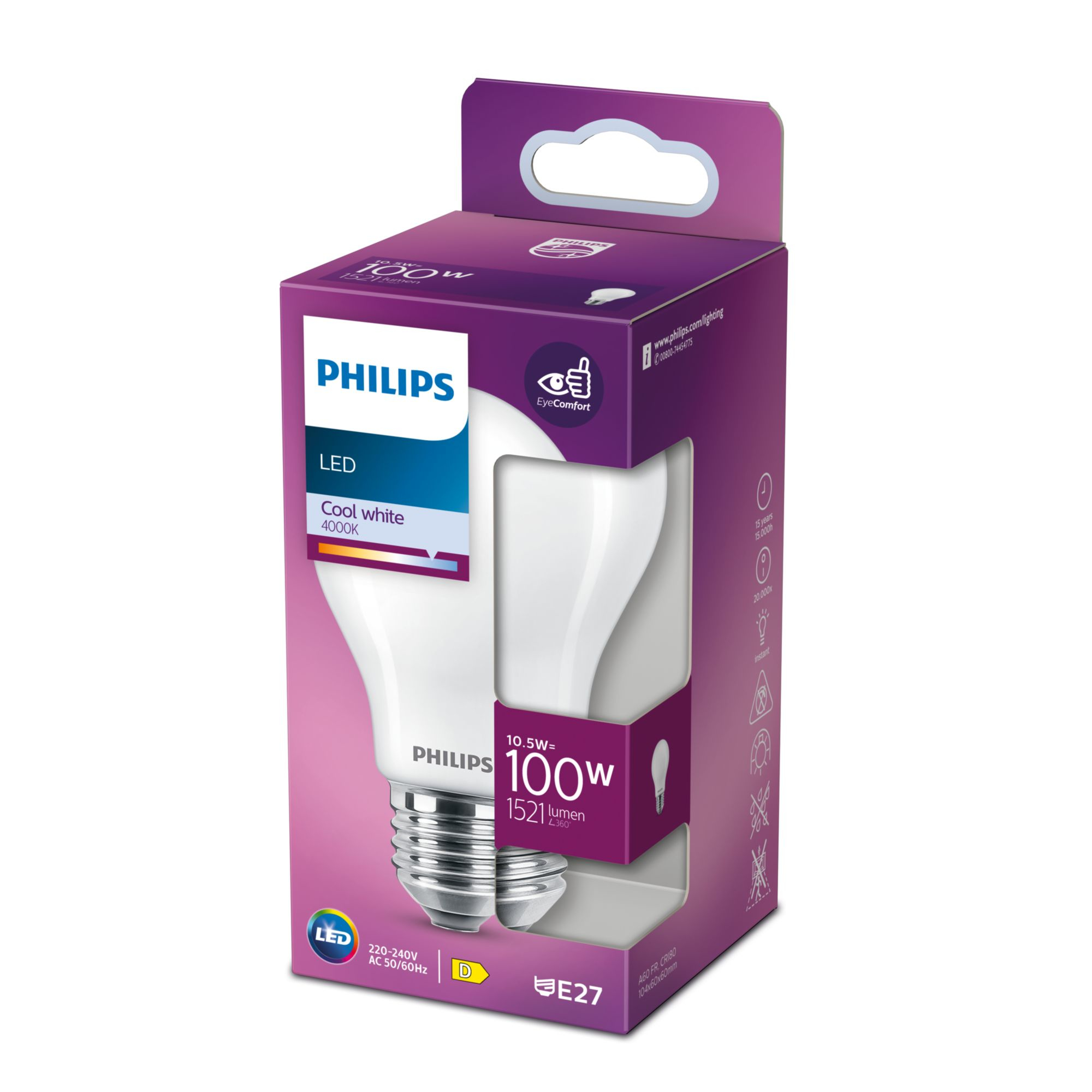 Philips LED Classic Lampe 100W E27 Kaltweiß 1521lm matt 1er P 79742714_1260254488