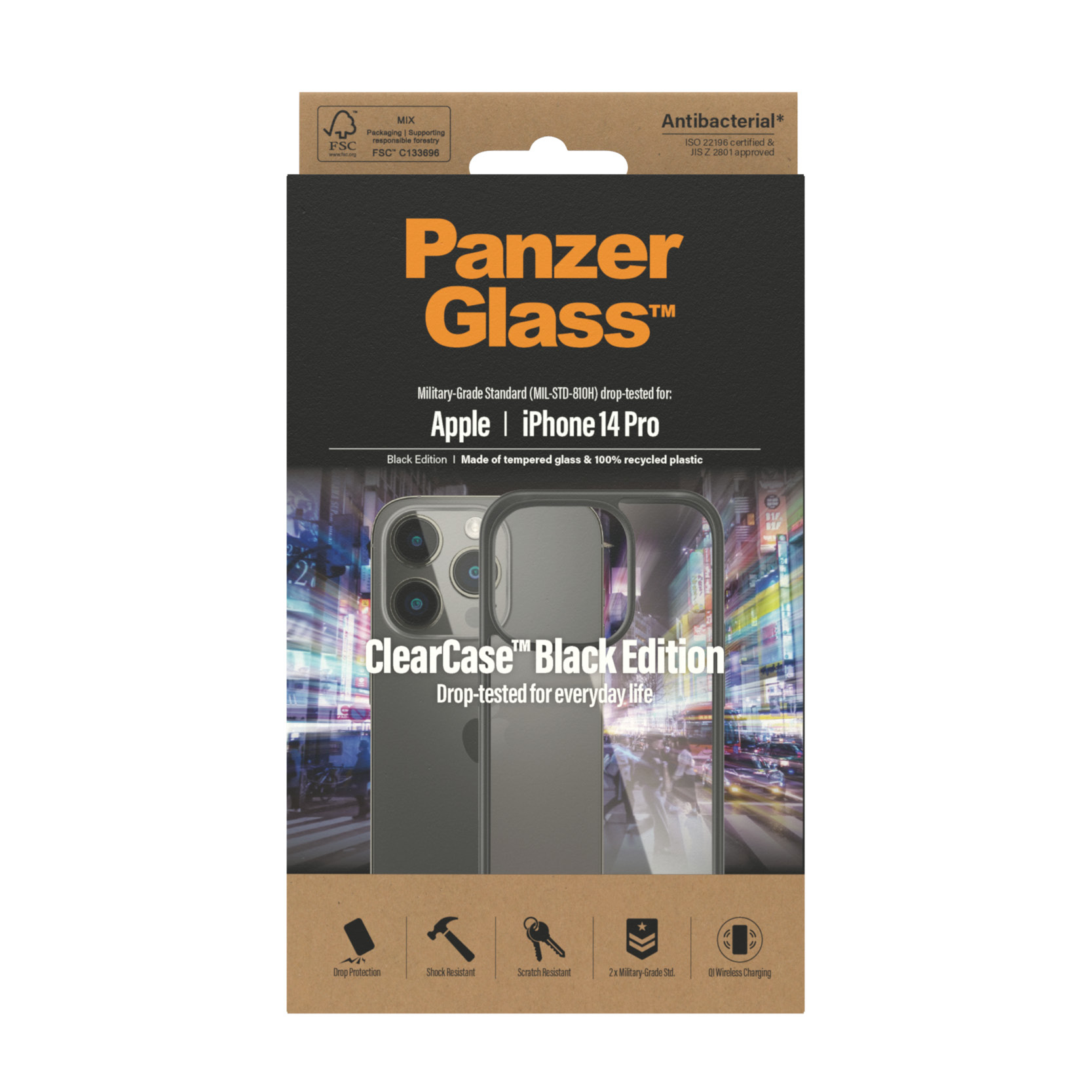 PanzerGlass ClearCase für Apple iPhone 14 Pro Schwarz 101812884_1173713725