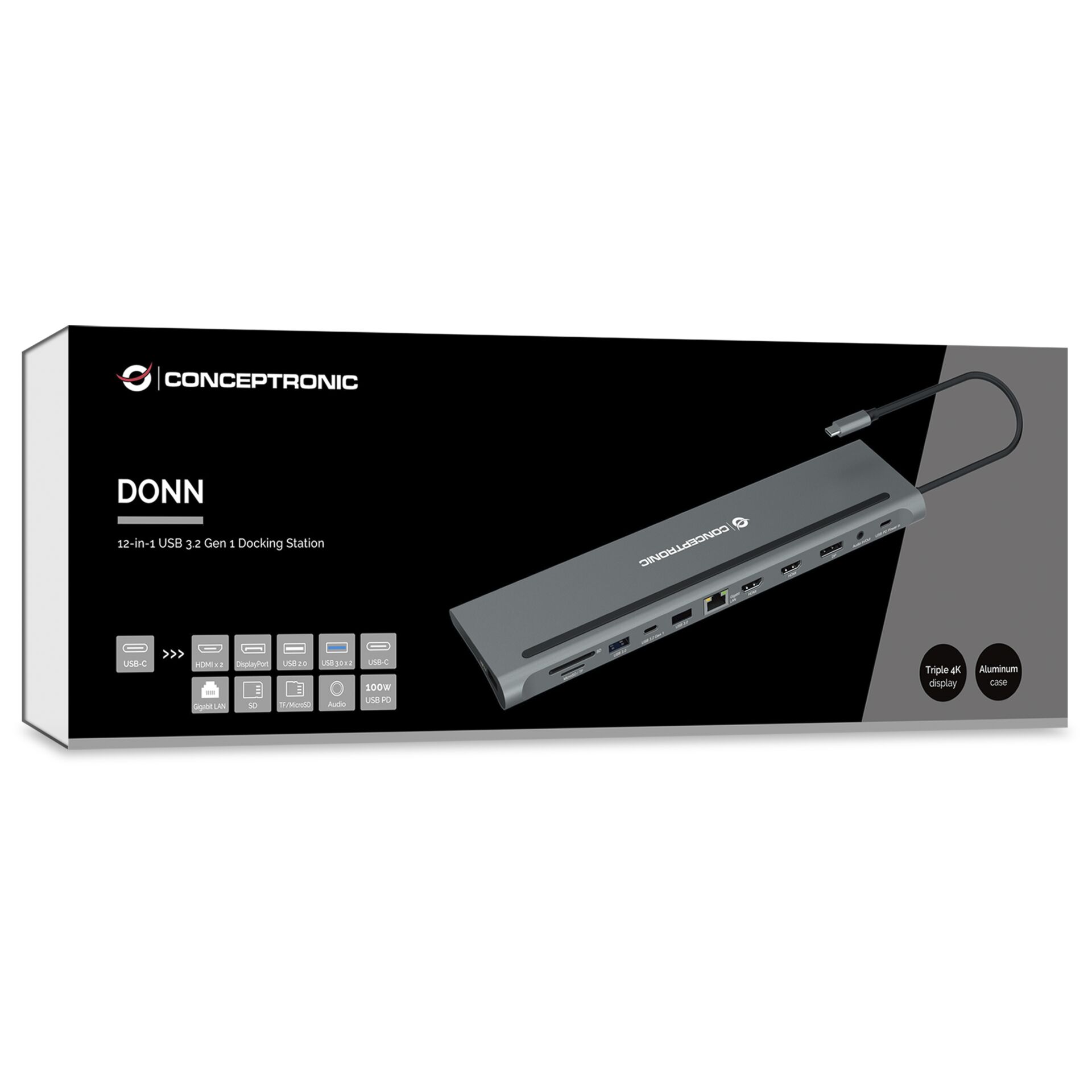 Conceptronic DONN17G 12-in-1 Dockingstation