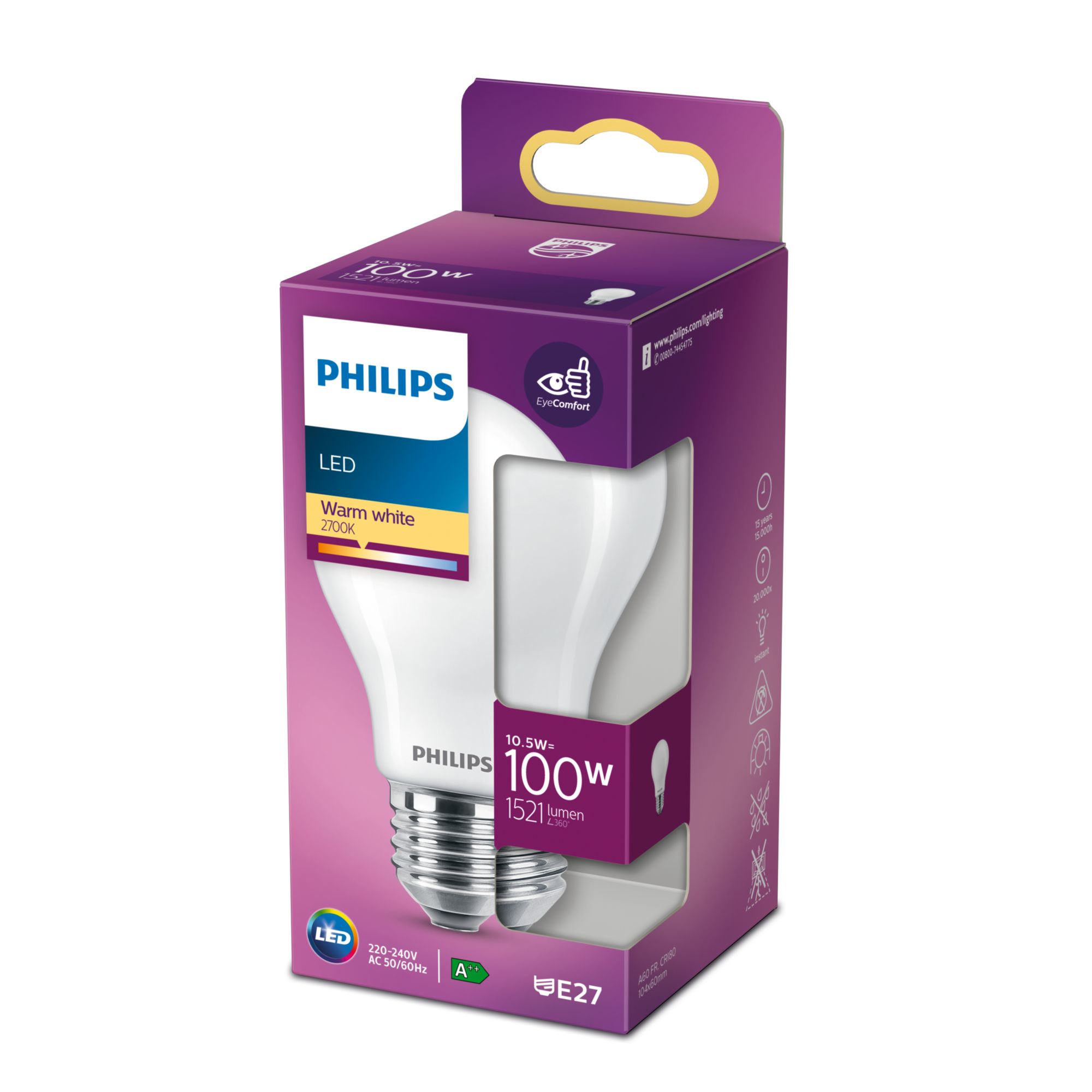 Philips LED classic Lampe 100W E27 Warmweiß 1521lm matt 1er P 79742598_4377589382