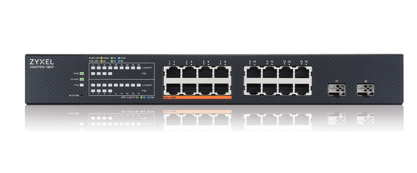 ZyXEL XMG1915-18EP16-Port 2.5GbE, 2 SFP+, 8 x PoE++ Switch – Ansicht 1