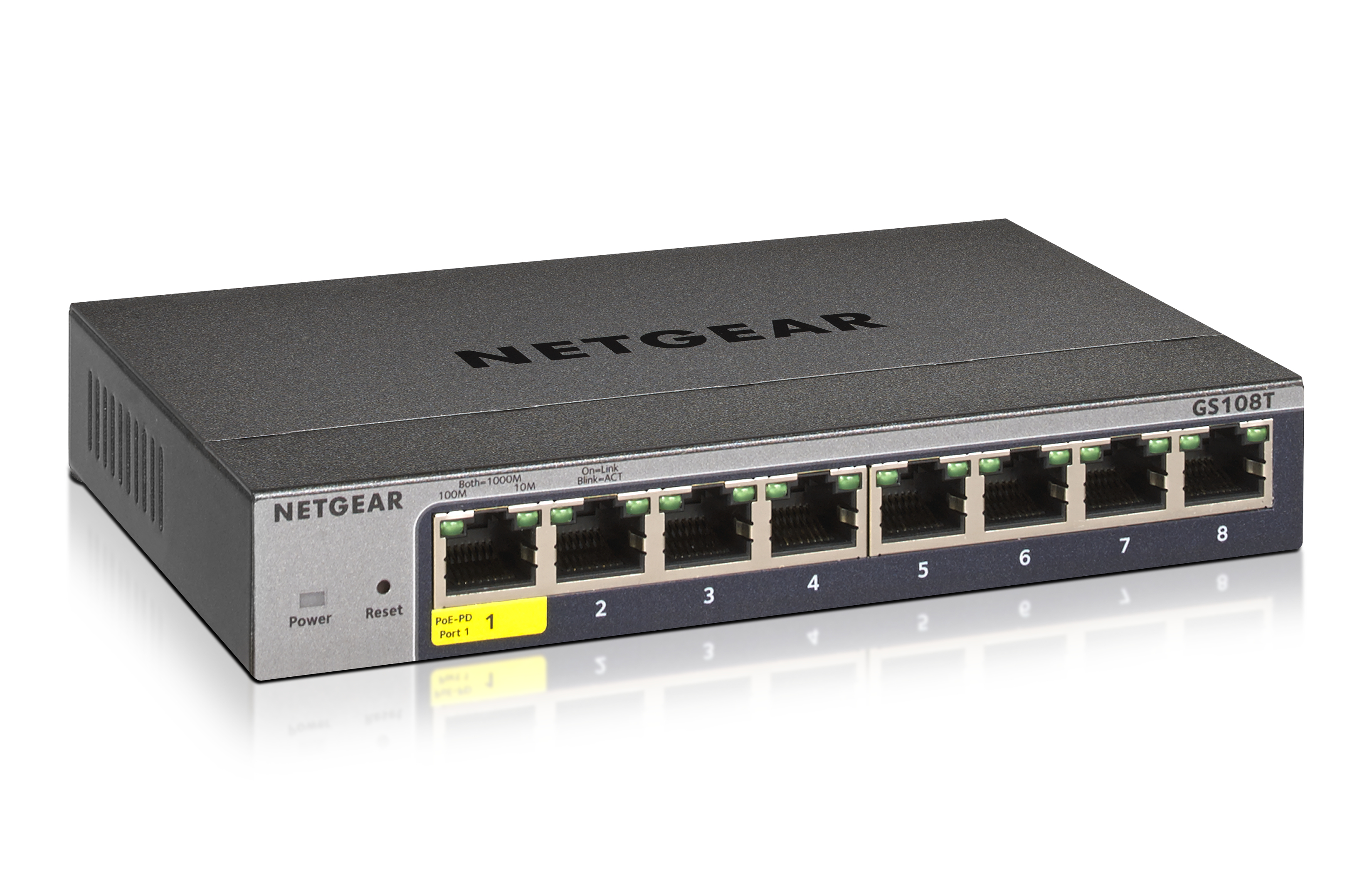 Netgear GS108T- 8-Port Gigabit Switch lüfterlos Metallgehäuse 76515167_4864395705