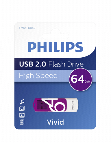 Philips USB 2.0             64GB Vivid Edition Purple