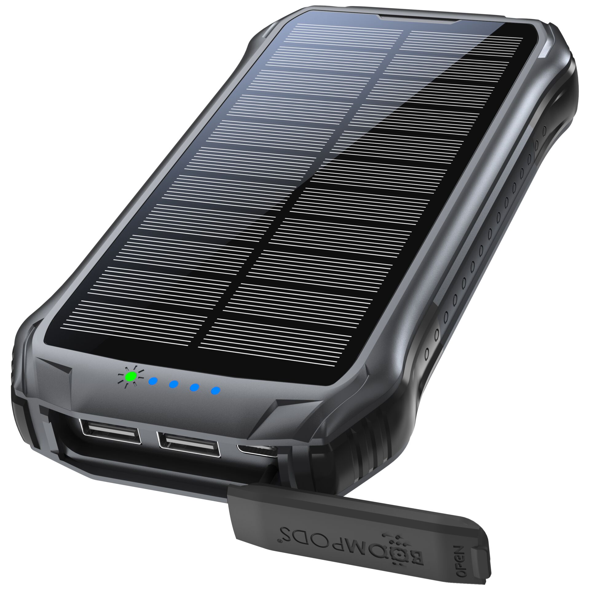 Boompods Neutron Solar Powerbank 10.000mAh schwarz