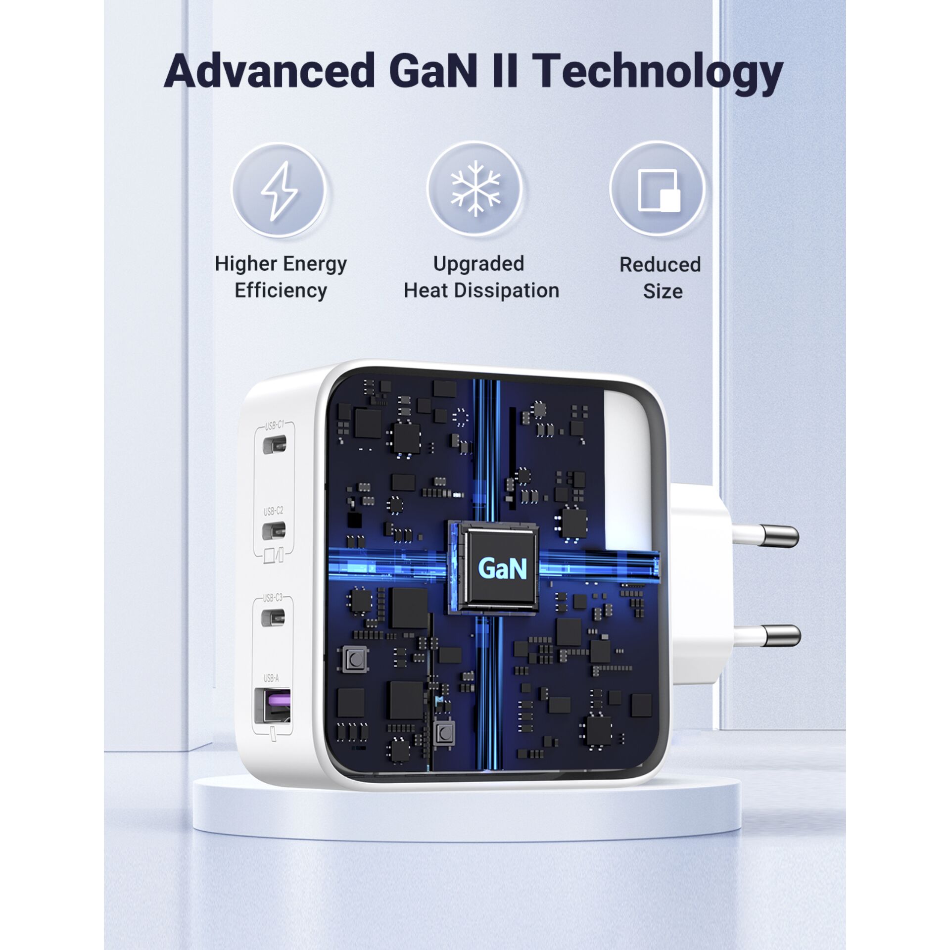 UGREEN USB-A+3xUSB-C 100W GaN Tech Fast Wall Charger EU White 784436_08