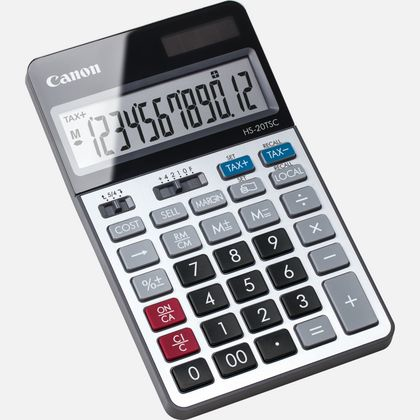 Canon HS-20TSC Taschenrechner Desktop Finanzrechner Schwarz, Silber