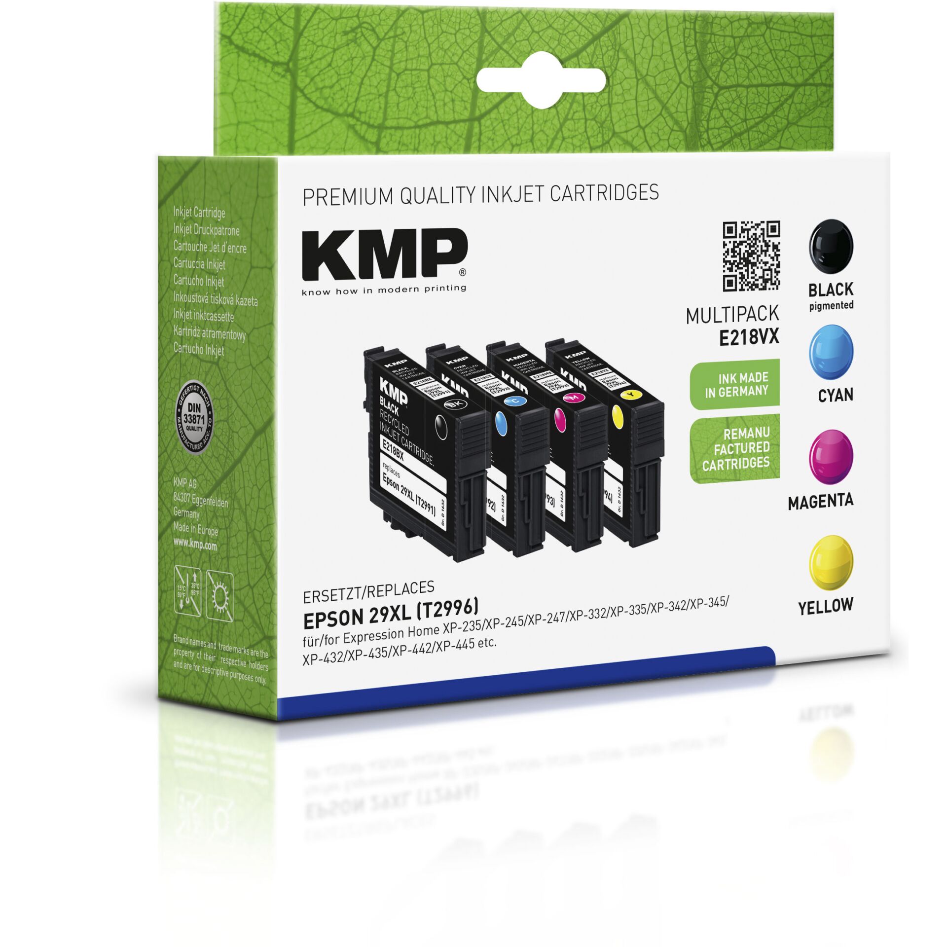 KMP E218VX Multipack BK/C/M/Y kompatibel mit Epson T 2996 XL 323045_01