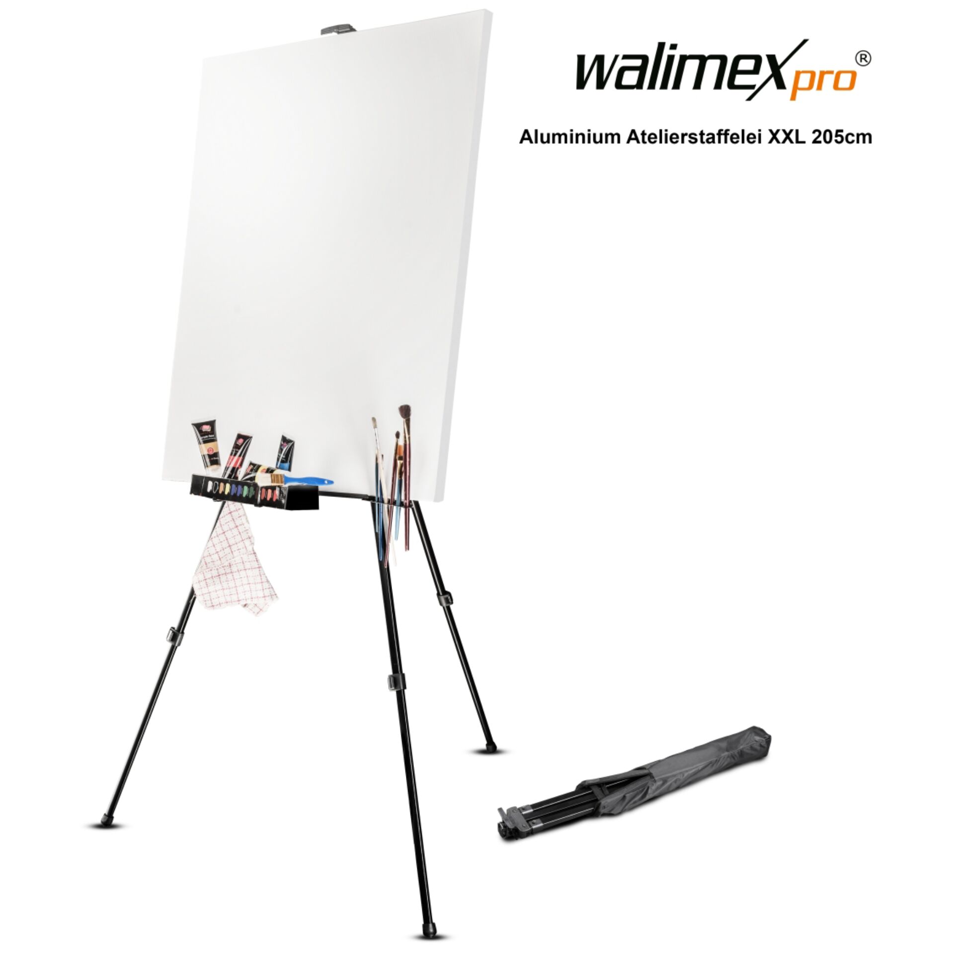 walimex pro Atelierstaffelei Aluminium XXL 205cm