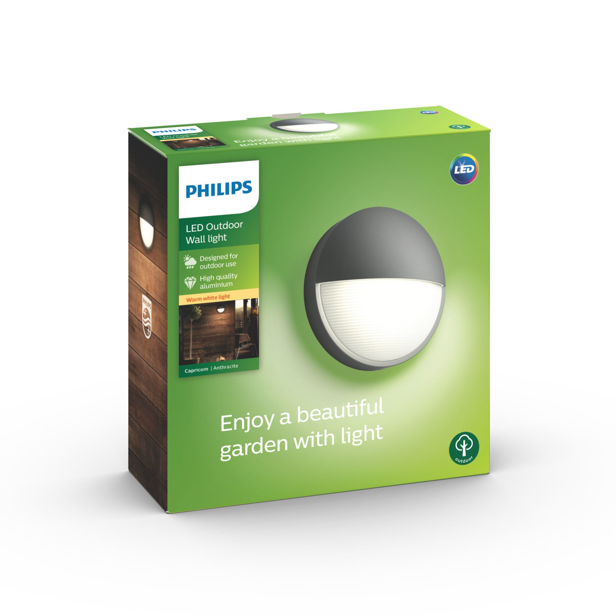 Philips myGarden LED Wandleuchte Capricorn 600lm Anthrazit 31092984_7561839566