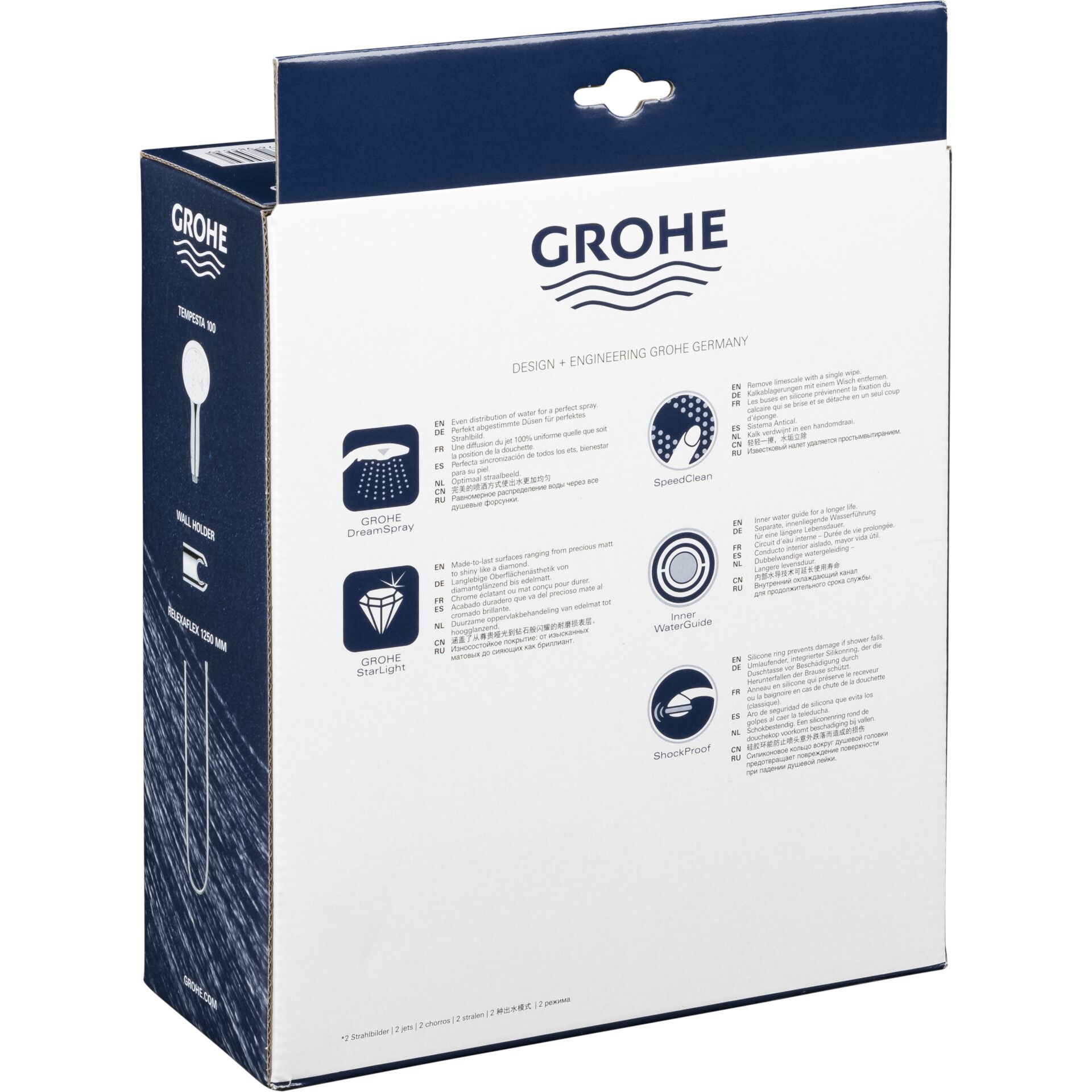 Grohe Tempesta 100 Wandhalterset 2 Strahlarten 837678_03