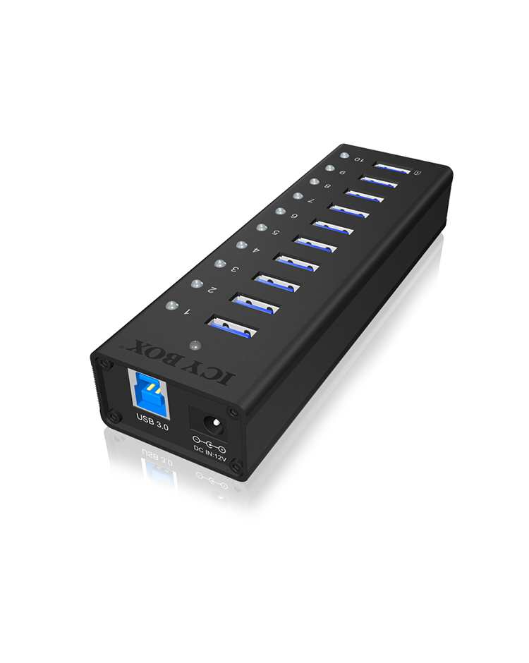 Raidsonic ICY BOX IB-AC6110 10-Port USB 3.0 Hub – Ansicht 4