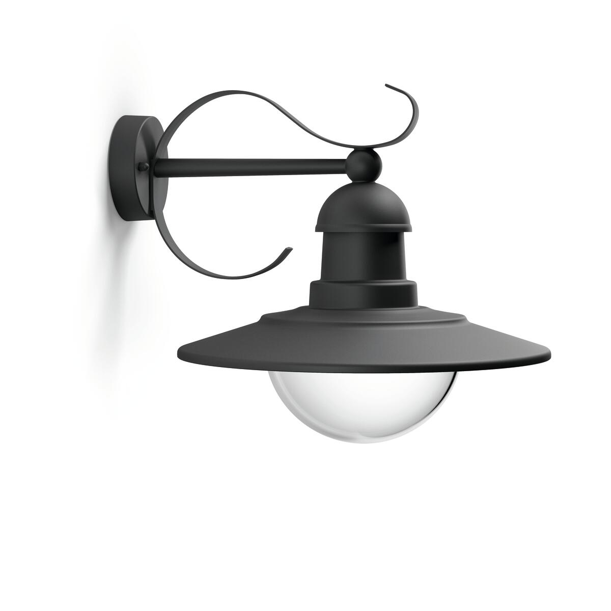 100000035183H Philips Topiary Wandleuchte BE exkl LM 1x60W Schwarz