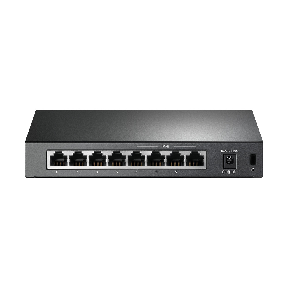 TP-LINK TL-SF1008P Unmanaged Fast Ethernet (10/100) Schwarz Power over Ethernet (PoE)