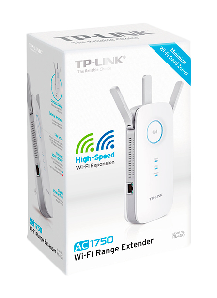 TP-LINK RE450 Netzwerk-Repeater 10,100,1000 Mbit/s Weiß