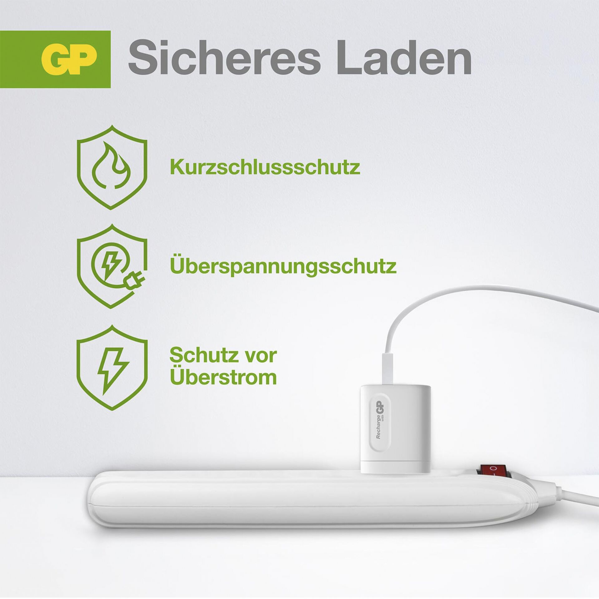 GP 20W USB-A & USB-C Ladestecker inkl. Adapter für EU,CN und UK