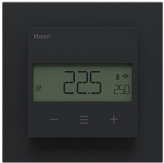 Heatit Z-Temp3 Batteriebetriebenes Thermostat 800er Serie (Schwarz Matt)