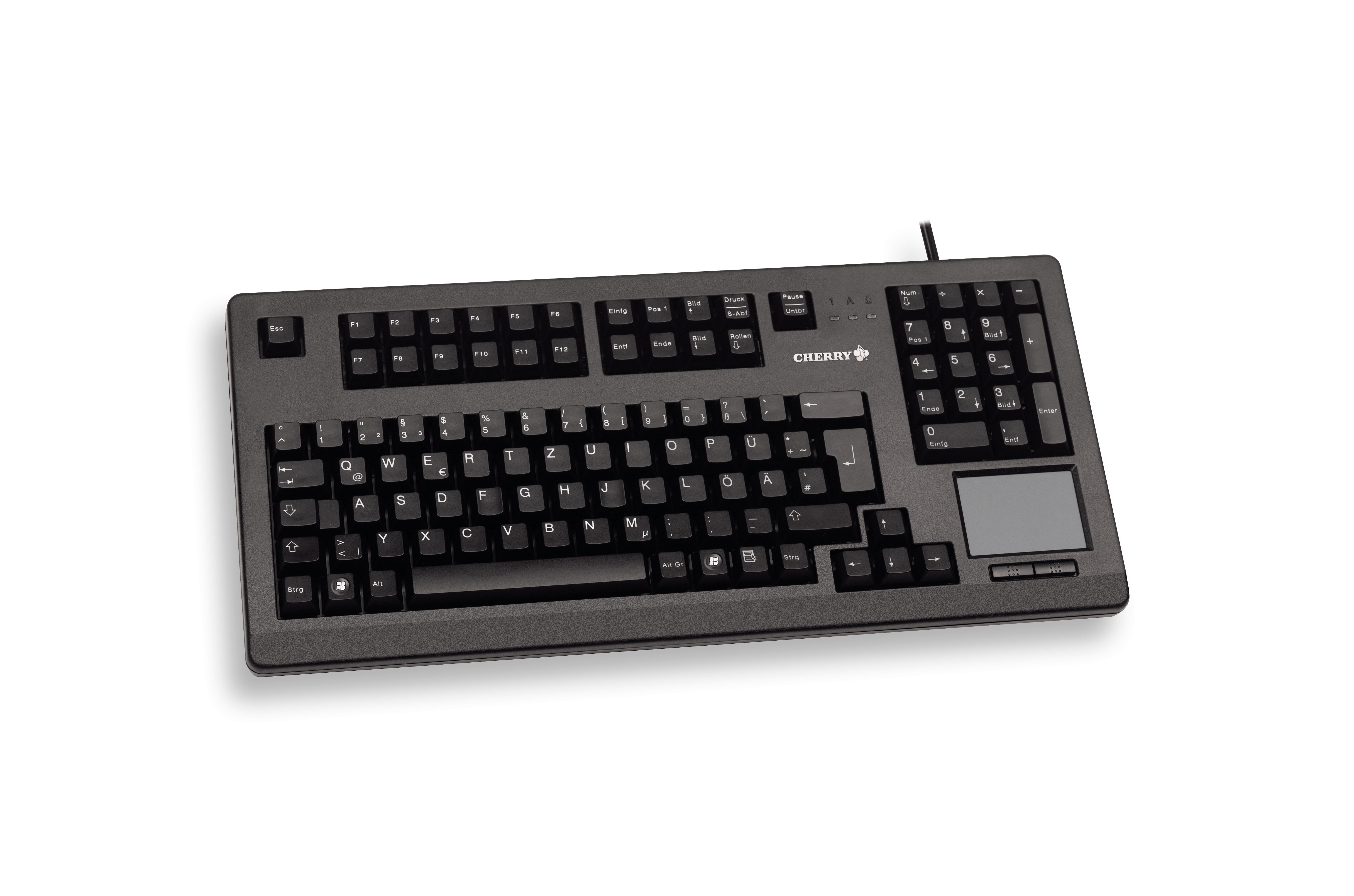 CHERRY G80-11900 kompakt mit Touchpad, WIN, QWERTZ Schwarz 711011_3552464449