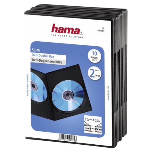 1x10 Hama DVD-Doppel-Leerhülle