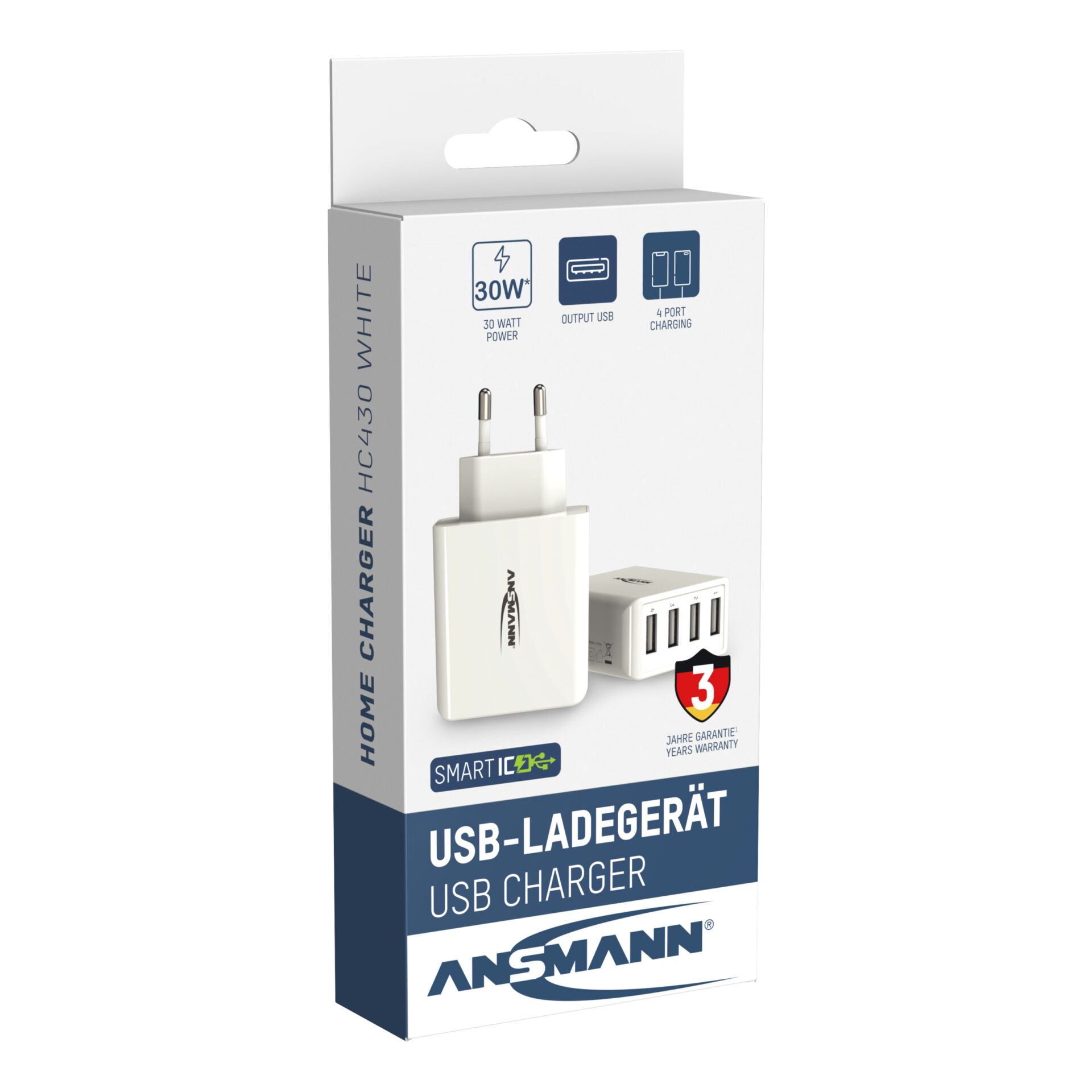 Ansmann Home Charger HC430 4xUSB 3000mA weiß
