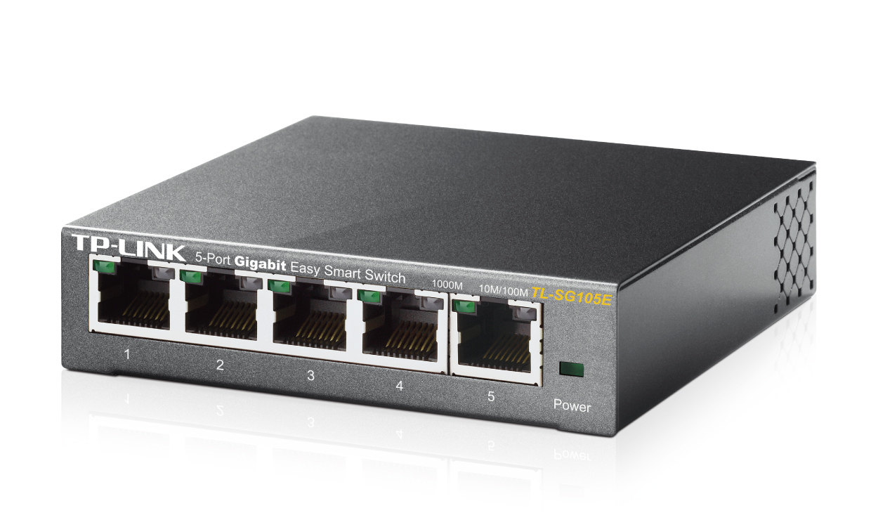 TP-LINK TL-SG105E L2 Gigabit Ethernet (10/100/1000) Schwarz – Ansicht 4