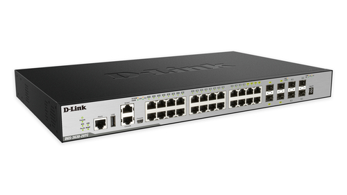D-Link DGS-3630-28TC Managed network switch L3 Gigabit Ethernet (10/100/1000) 1U Schwarz