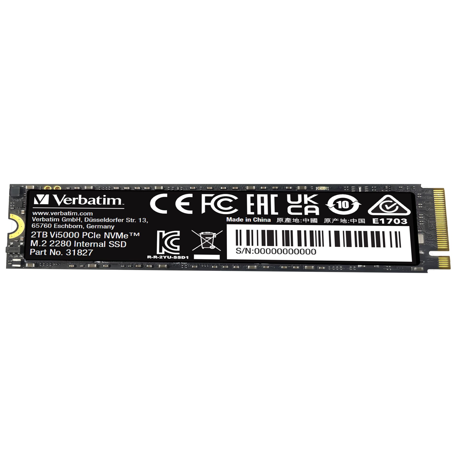 Verbatim Vi5000 M.2 SSD      2TB PCIe4 NVMe                 31827 828725_02