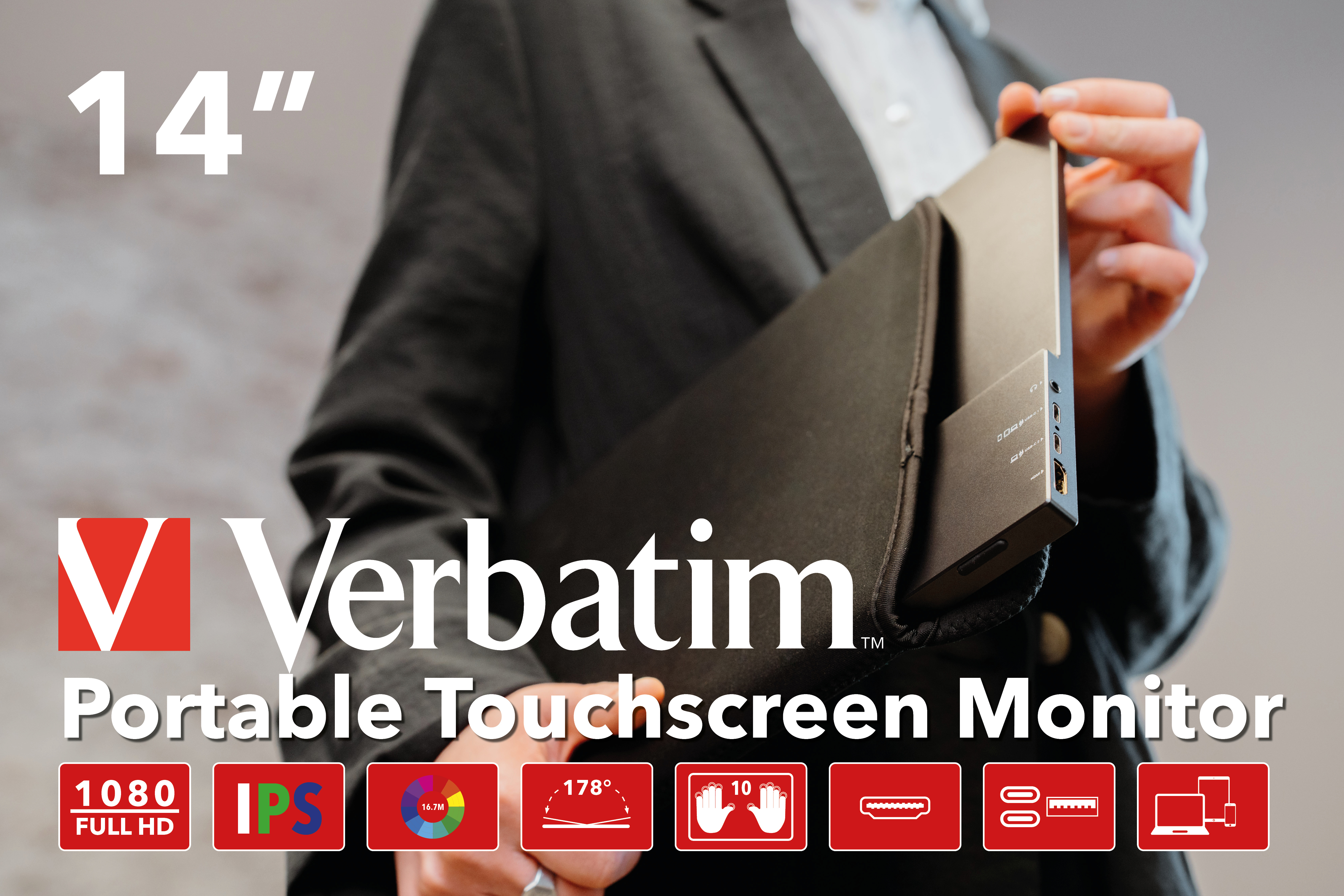 Verbatim PMT-14 Portable Touchscreen Monitor – Ansicht 7