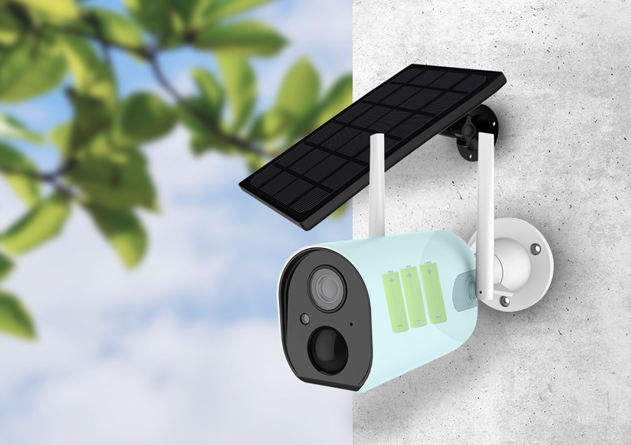 2_900 HiKam R8 Akku Wlan Kamera Außen mit Solarpanel