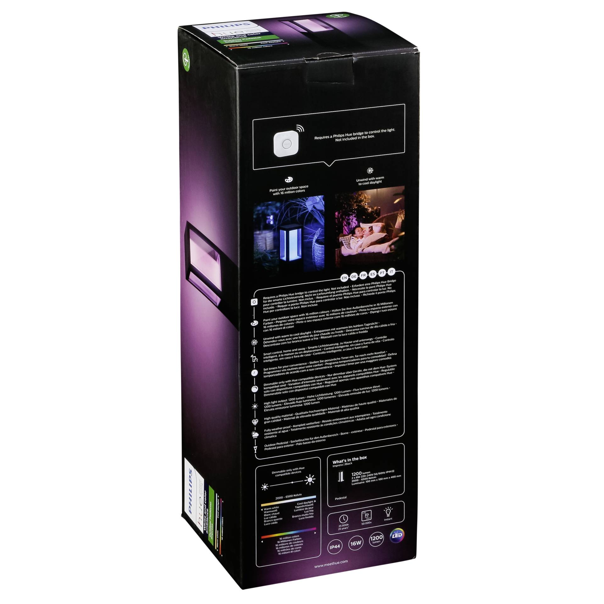 Philips Hue Impress LED Sockelleuchte schwarz 484738_01