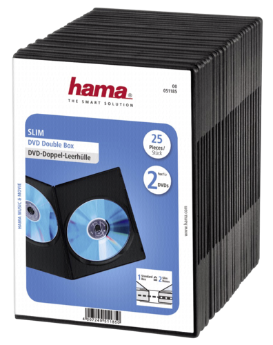 1x25 Hama DVD-Doppel-Leerhülle