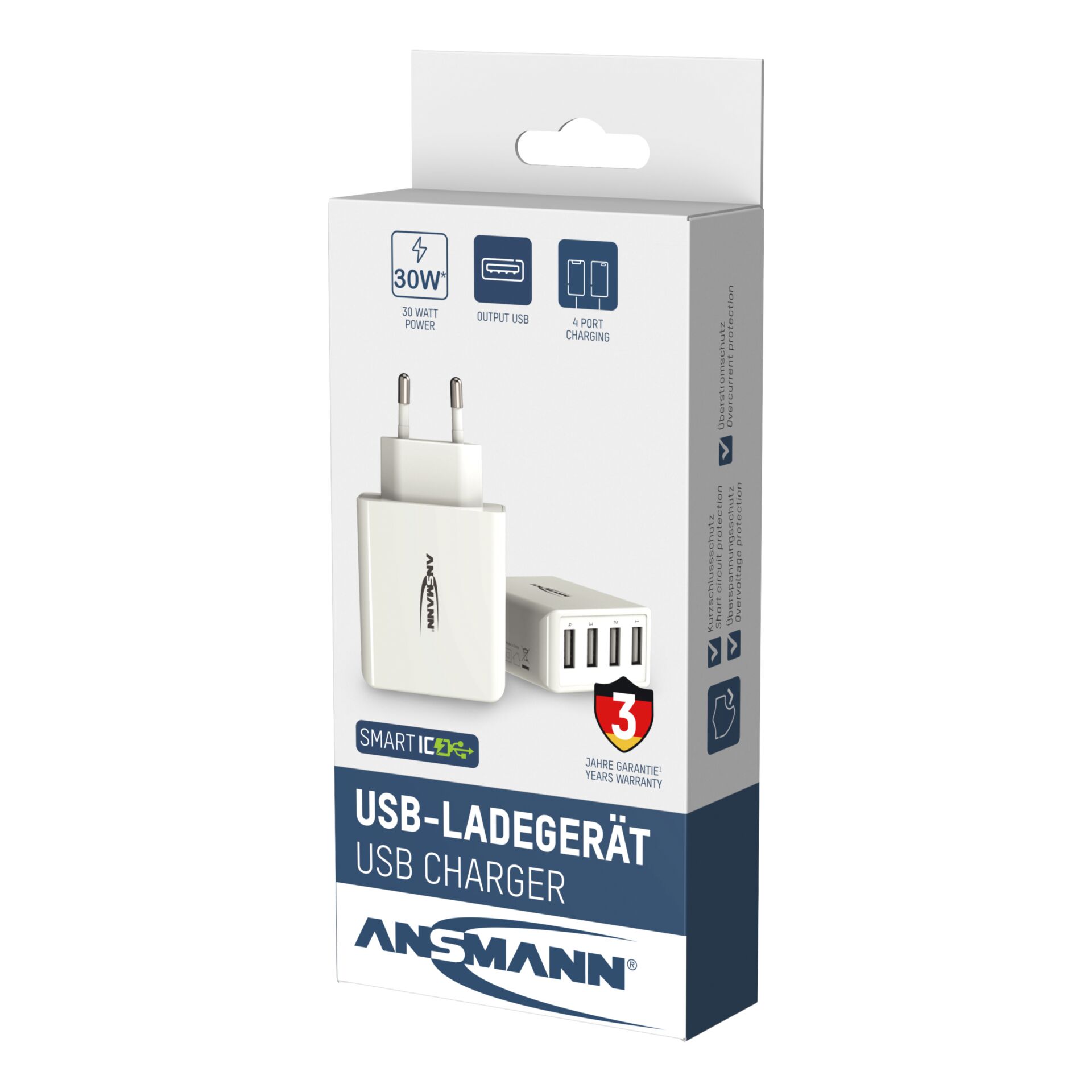 Ansmann Home Charger HC430 4xUSB 3000mA weiß