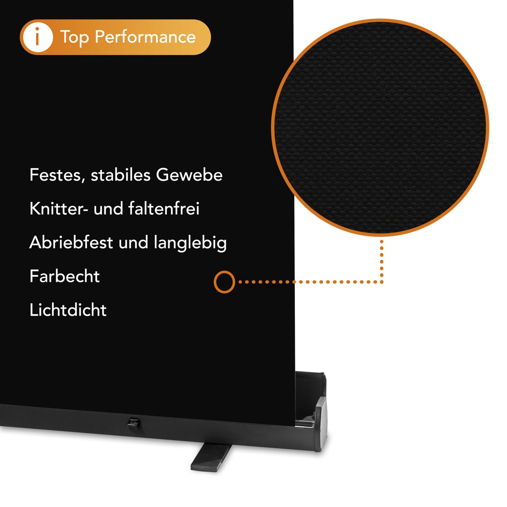 walimex pro Roll-up Panel Hintergrund 210x220cm schwarz