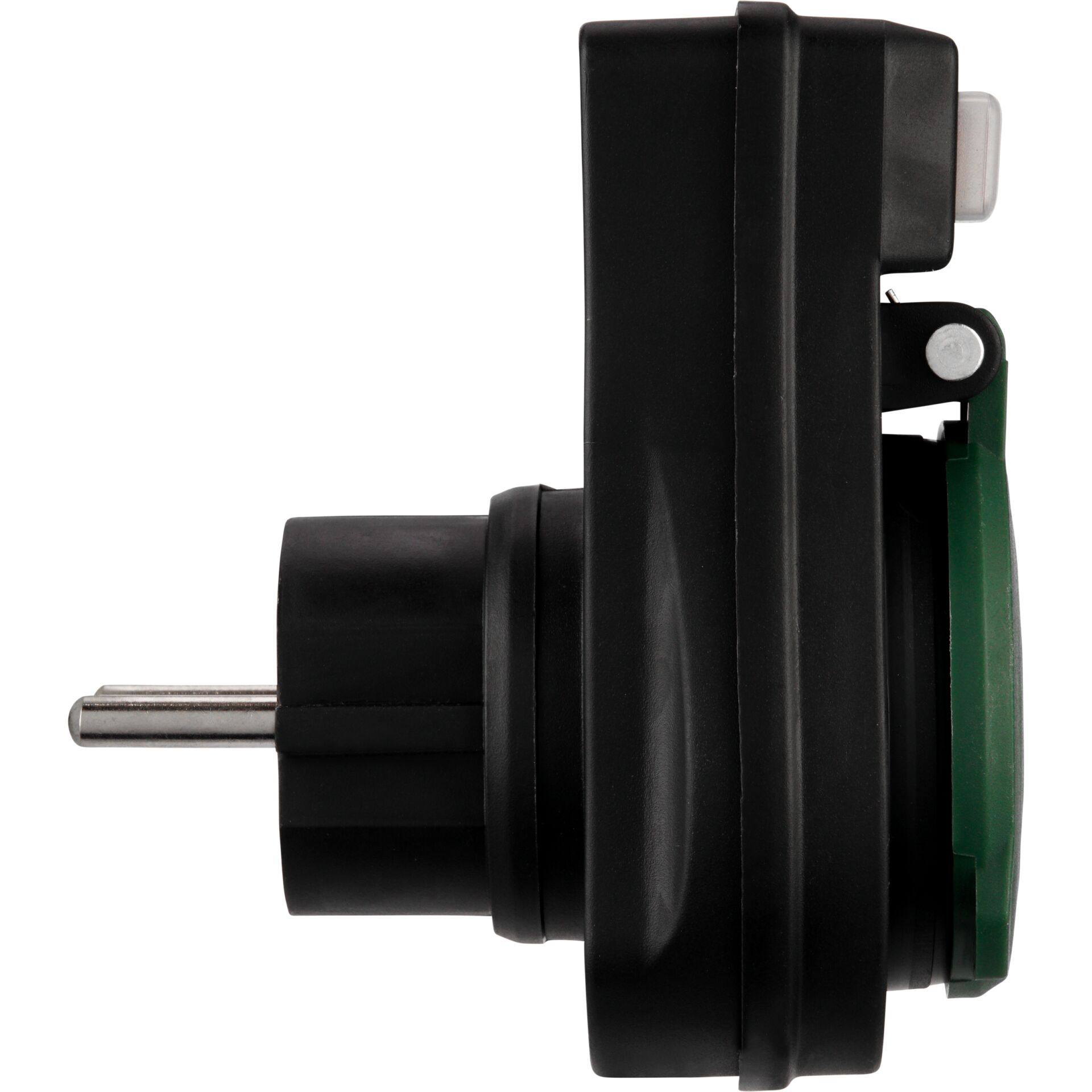 REV Adapter mit Schalter IP44 schwarz-grün 895328_02