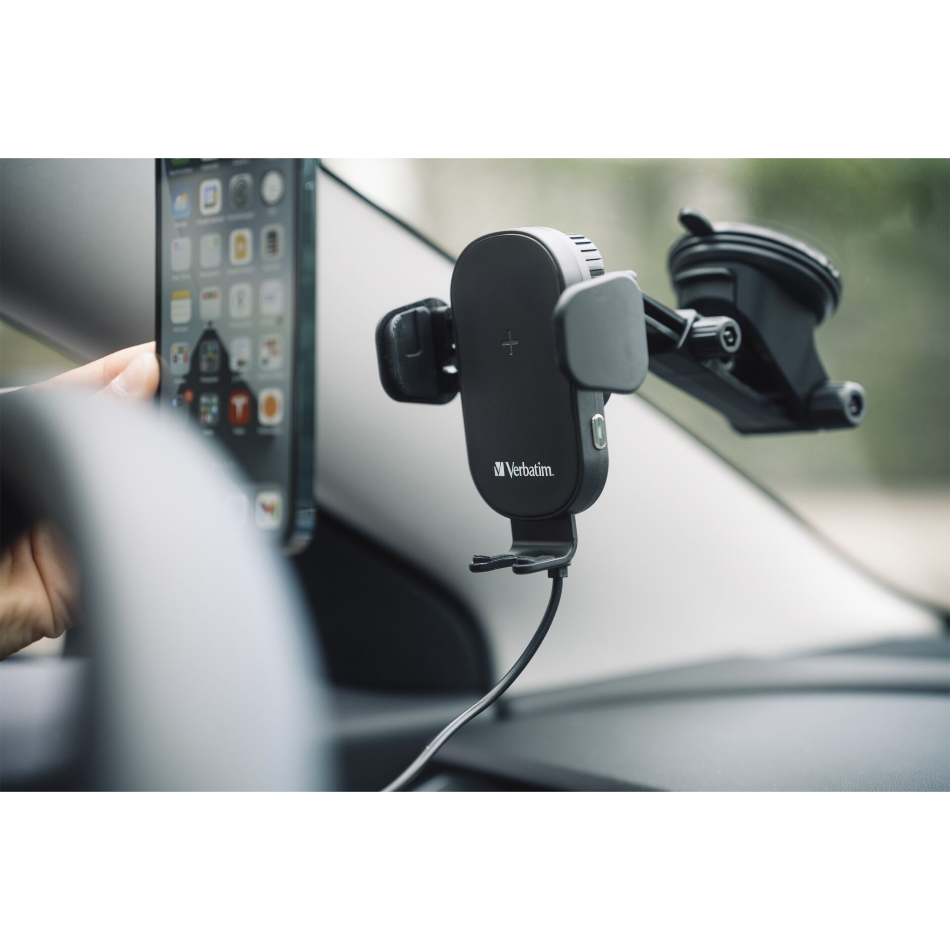 Verbatim Fast Qi Fast Wireless Car Charger USB-C 15W     FWC-01