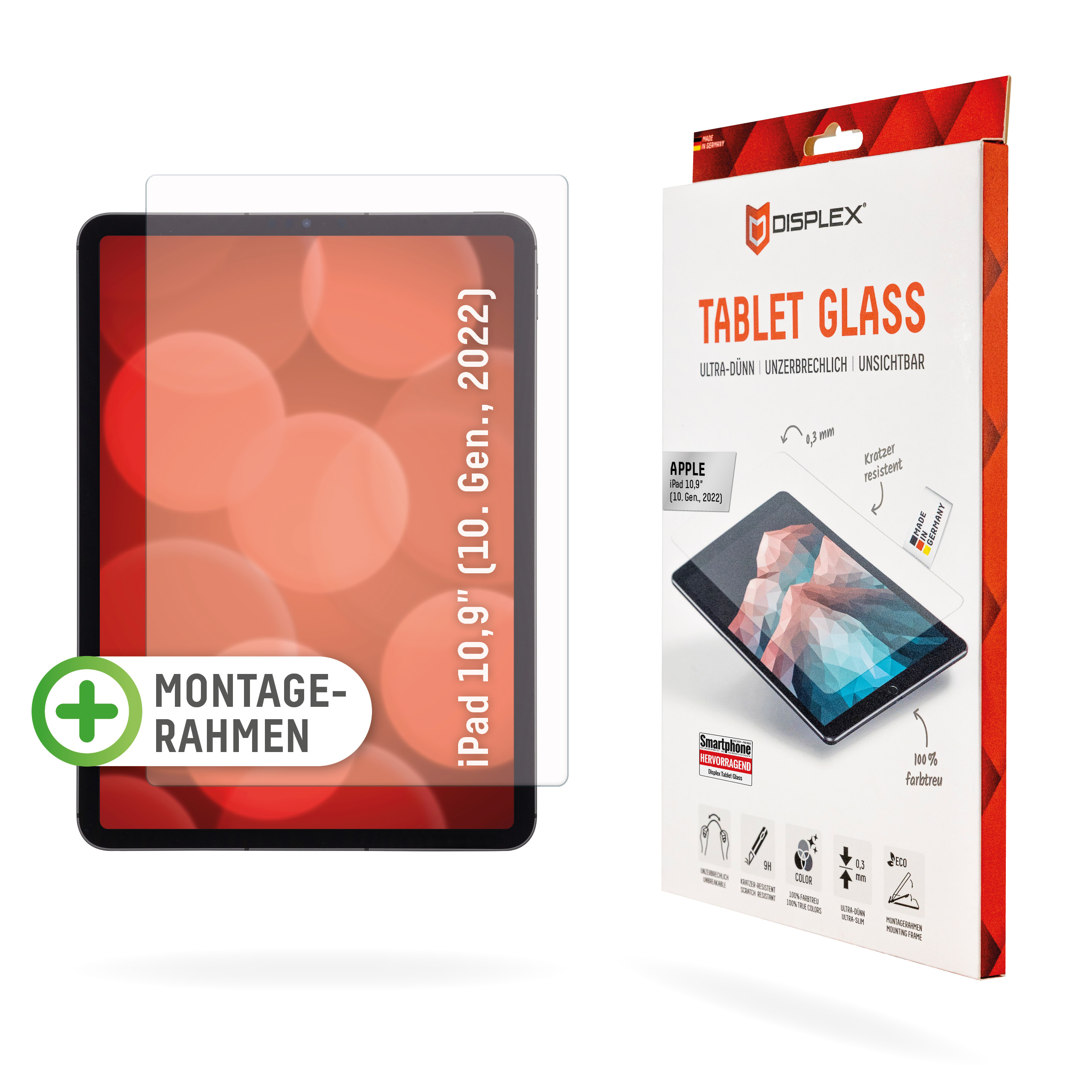 DISPLEX Tablet Glass iPad 10,9" -10. Gen., 2022-