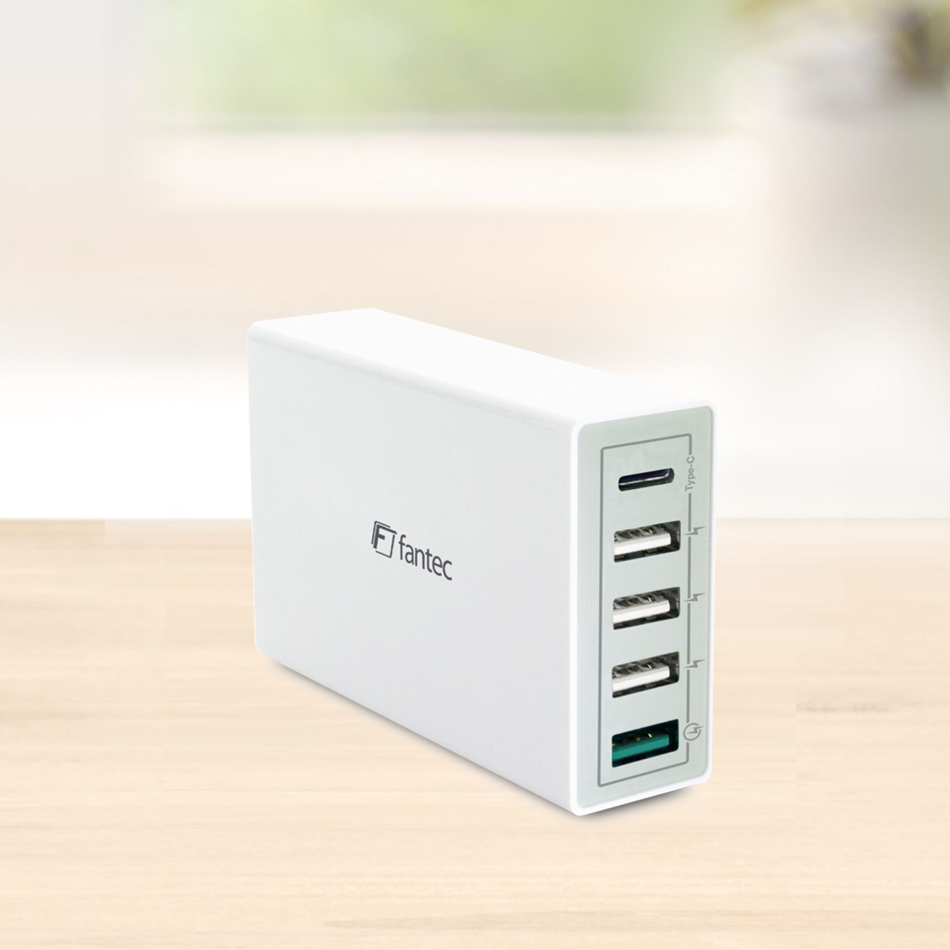 FANTEC QC3-A51 Quick Charge 3.0 40W 5 USB Ports weiß 818043_02