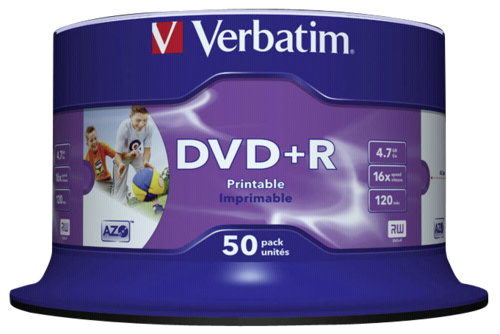 1x50 Verbatim DVD+R 4,7GB