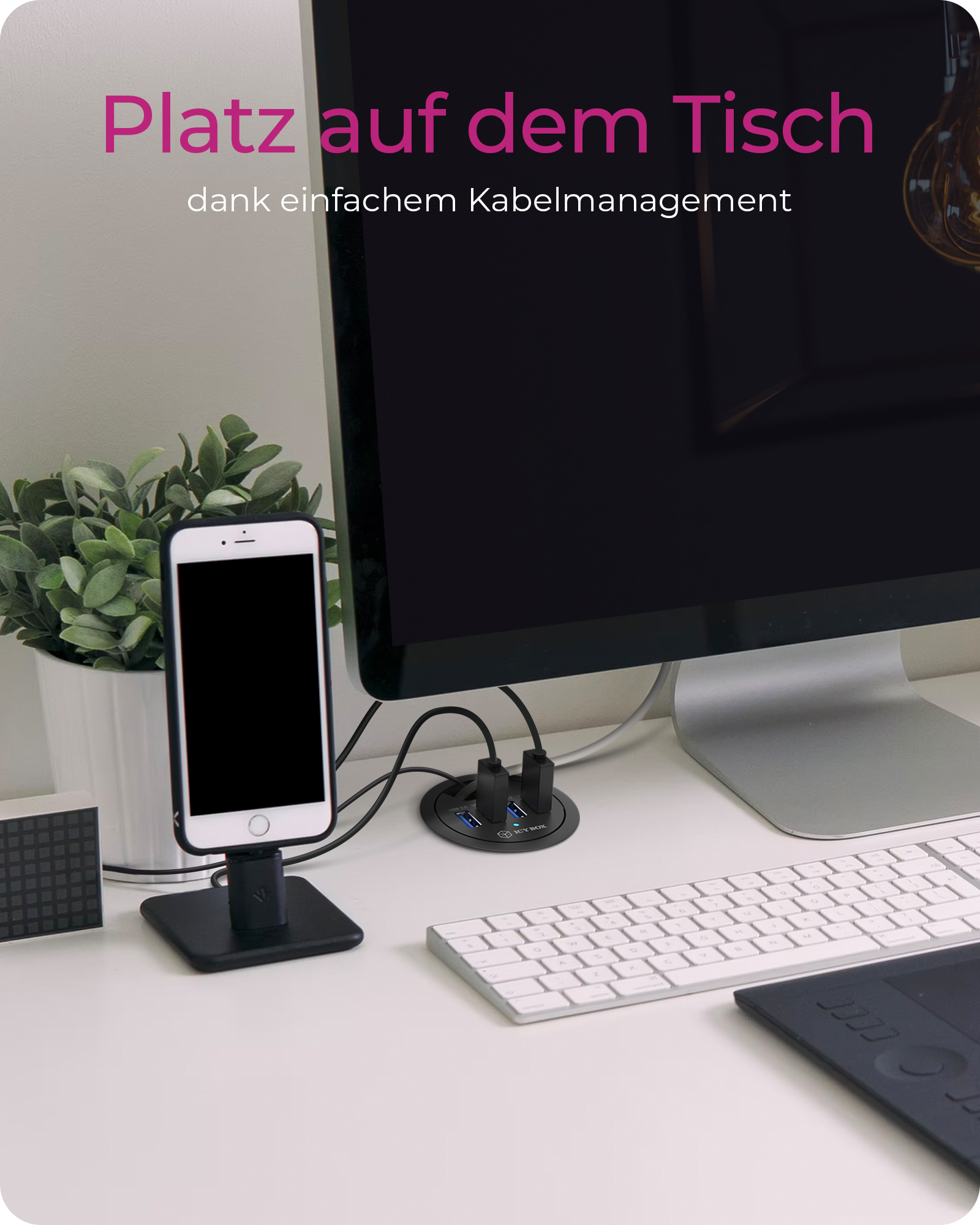 ICY BOX IB-HUB1403 Tisch-Hub 4x USB 3.0 Type-A – Ansicht 6