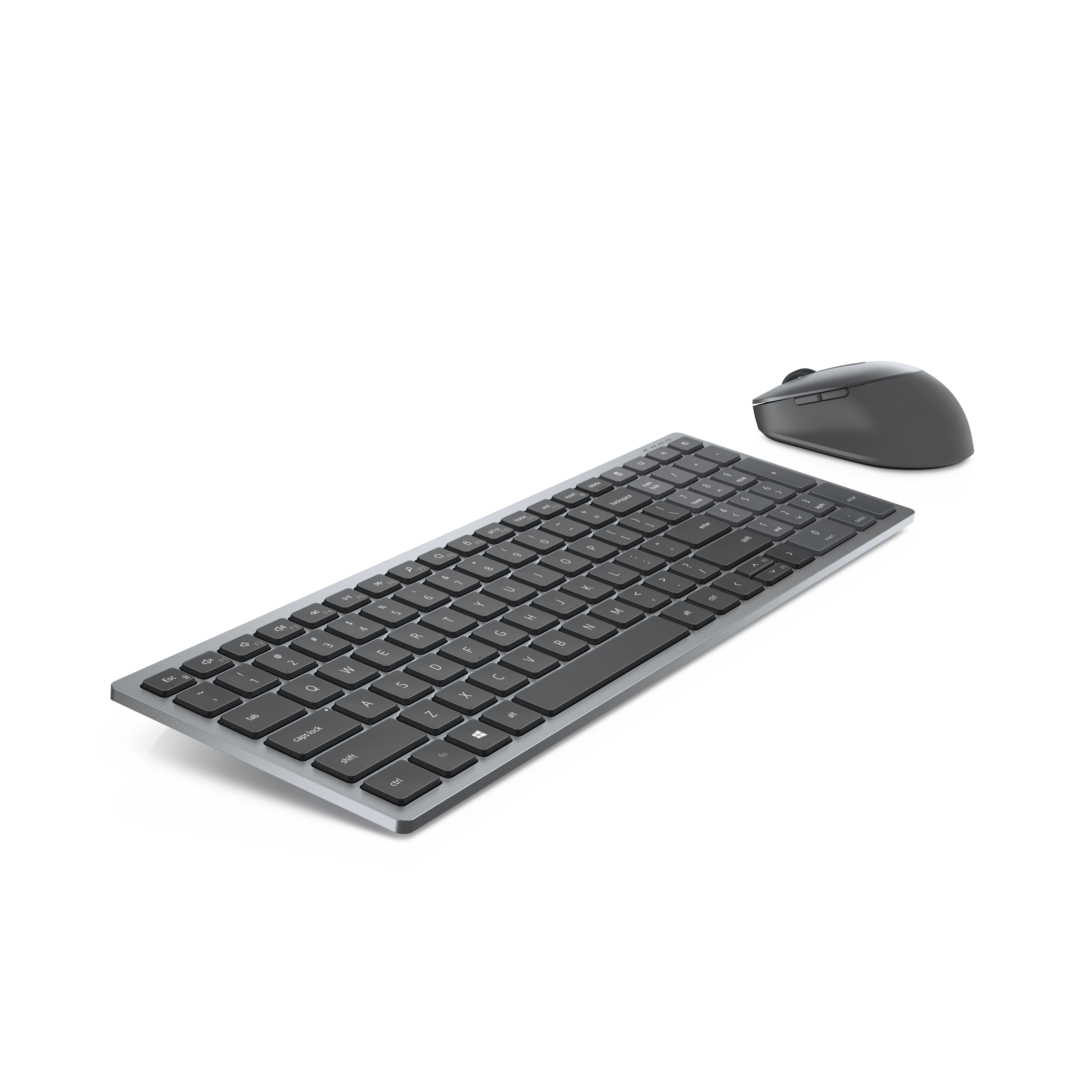 DELL KM7120W Tastatur RF Wireless + Bluetooth QWERTZ Deutsch Grau, Titan