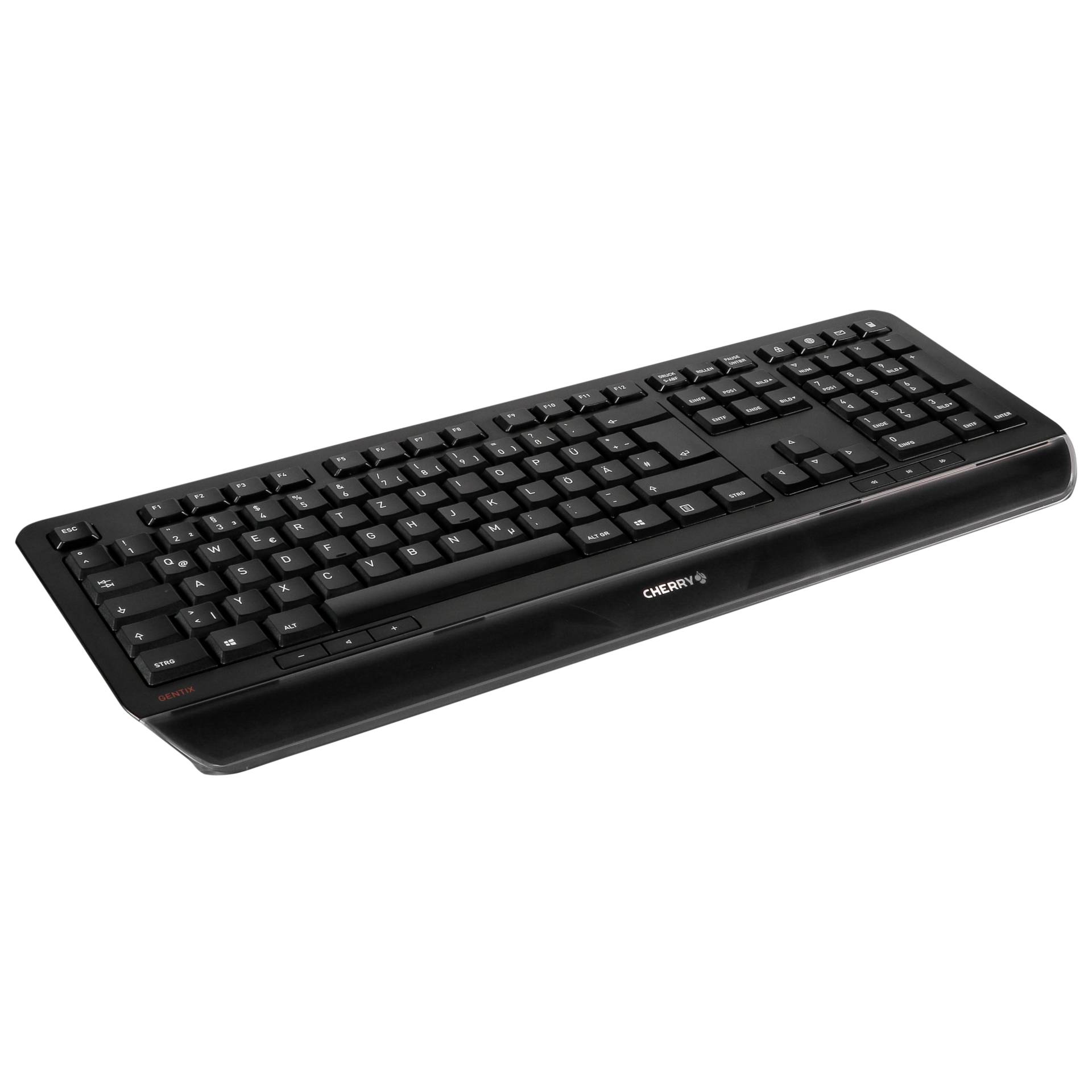 CHERRY Desktop GENTIX [DE] WL black Deutschland Tastatur RF Wireless Schwarz 588681_01