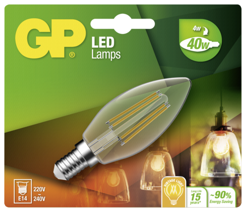 GP Lighting Filament Kerze E14