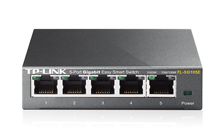 TP-LINK TL-SG105E L2 Gigabit Ethernet (10/100/1000) Schwarz – Ansicht 2