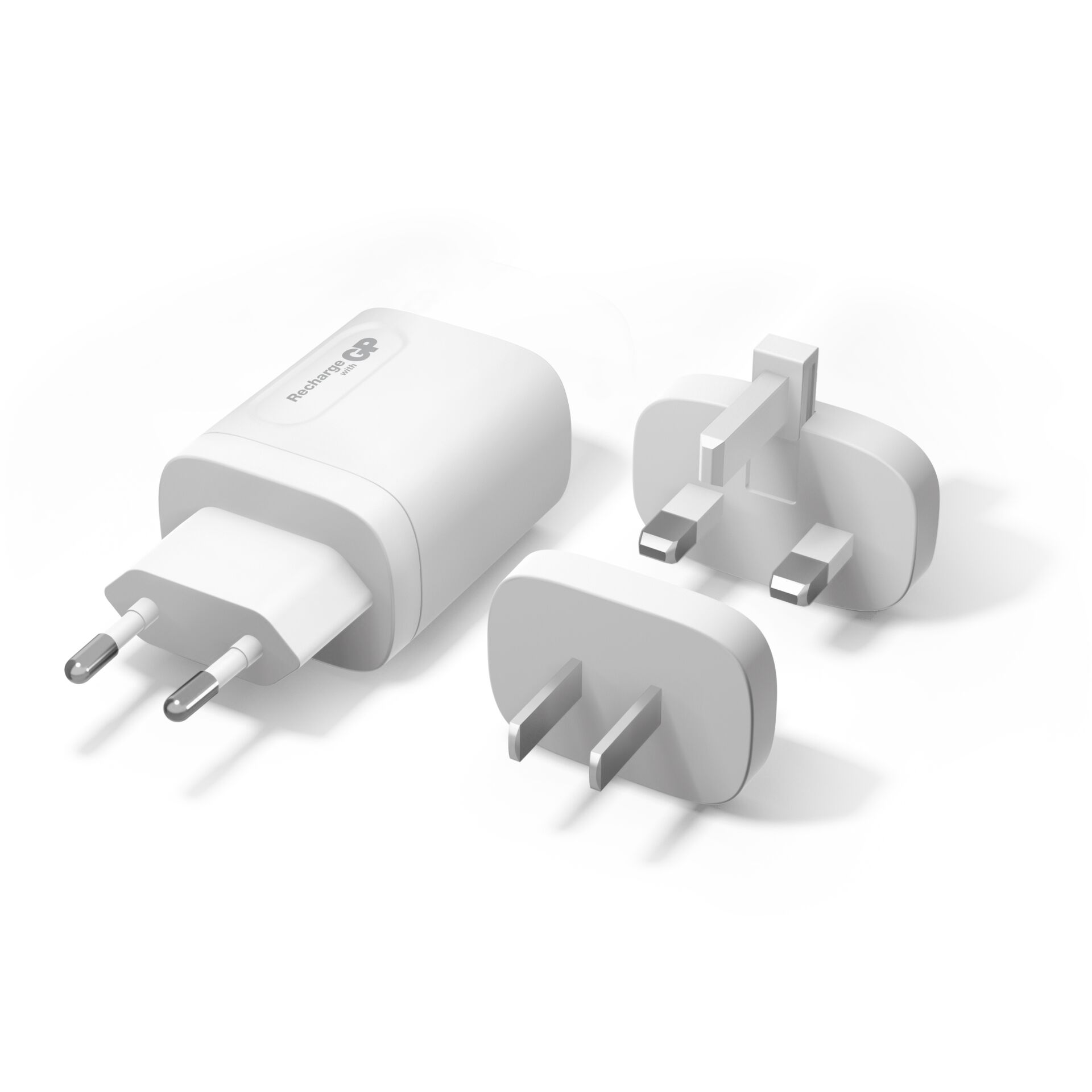 GP 20W USB-A & USB-C Ladestecker inkl. Adapter für EU,CN und UK