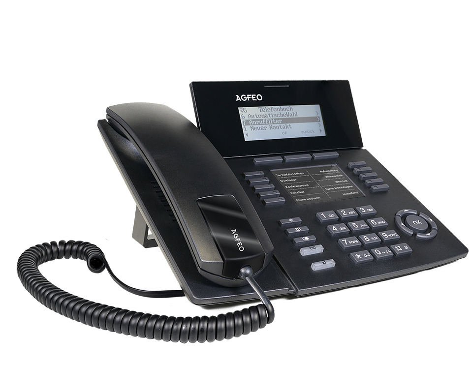 AGFEO Systemtelefon ST54 IP SENSORfon schwarz