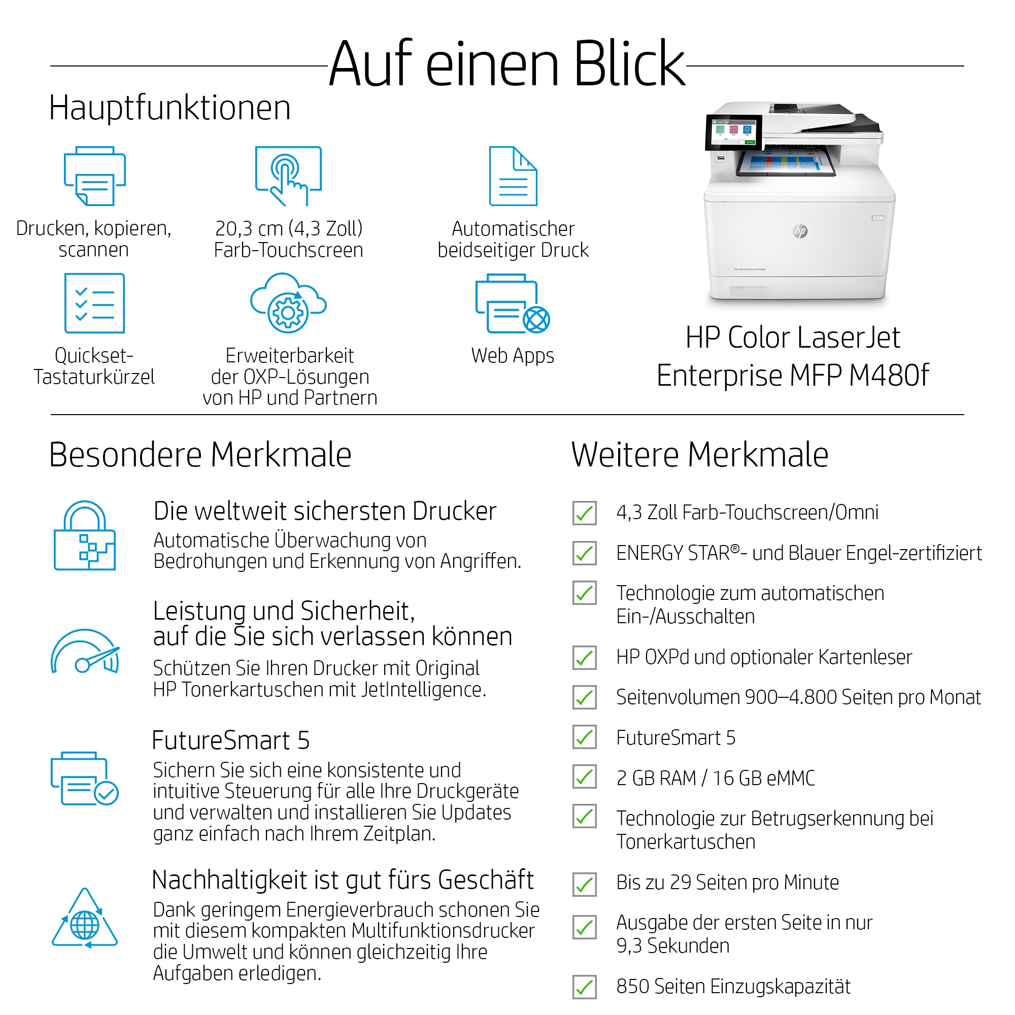 HP Color LaserJet Enterprise M480f 4in1 Multifunktionsdrucker 87234993_5180994895