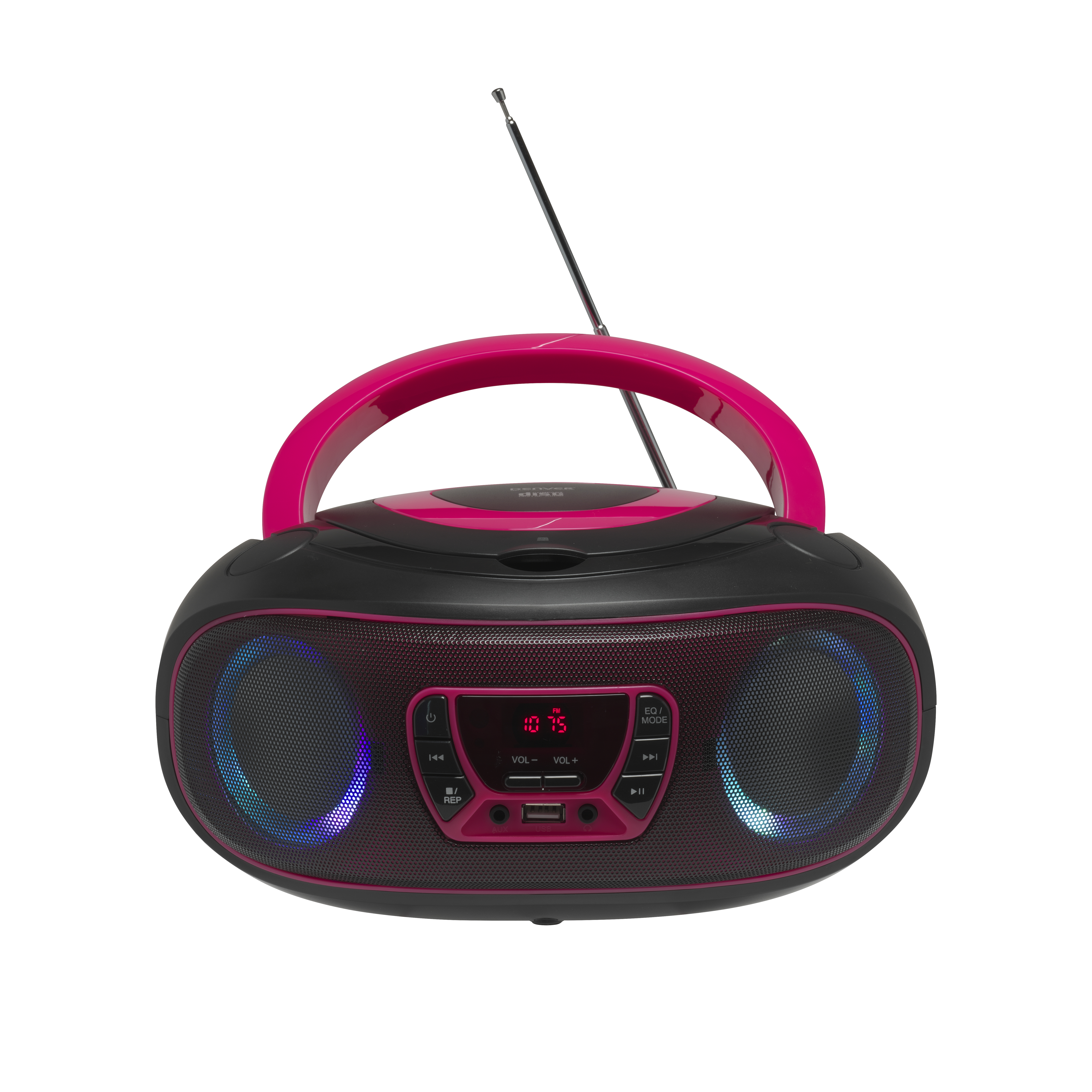 Denver TCL-212BT PINK CD-Player Tragbarer CD-Player Schwarz, Pink