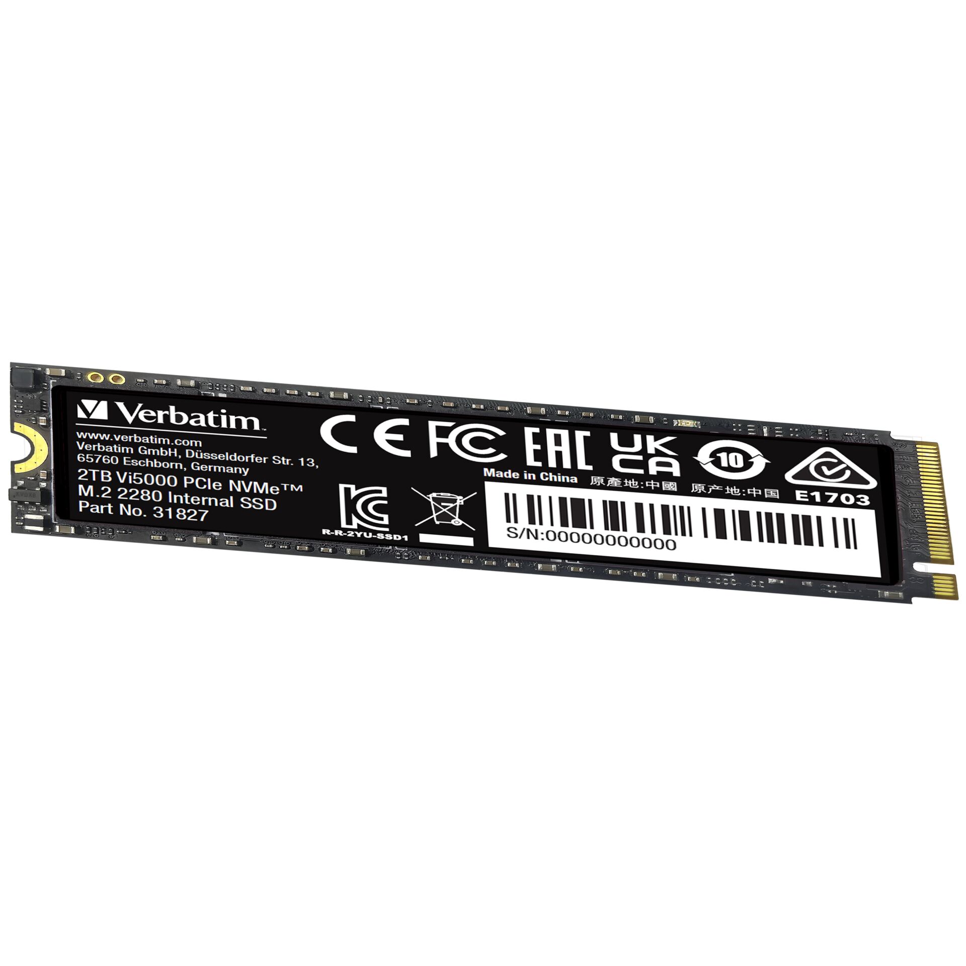 Verbatim Vi5000 M.2 SSD      2TB PCIe4 NVMe                 31827 828725_01