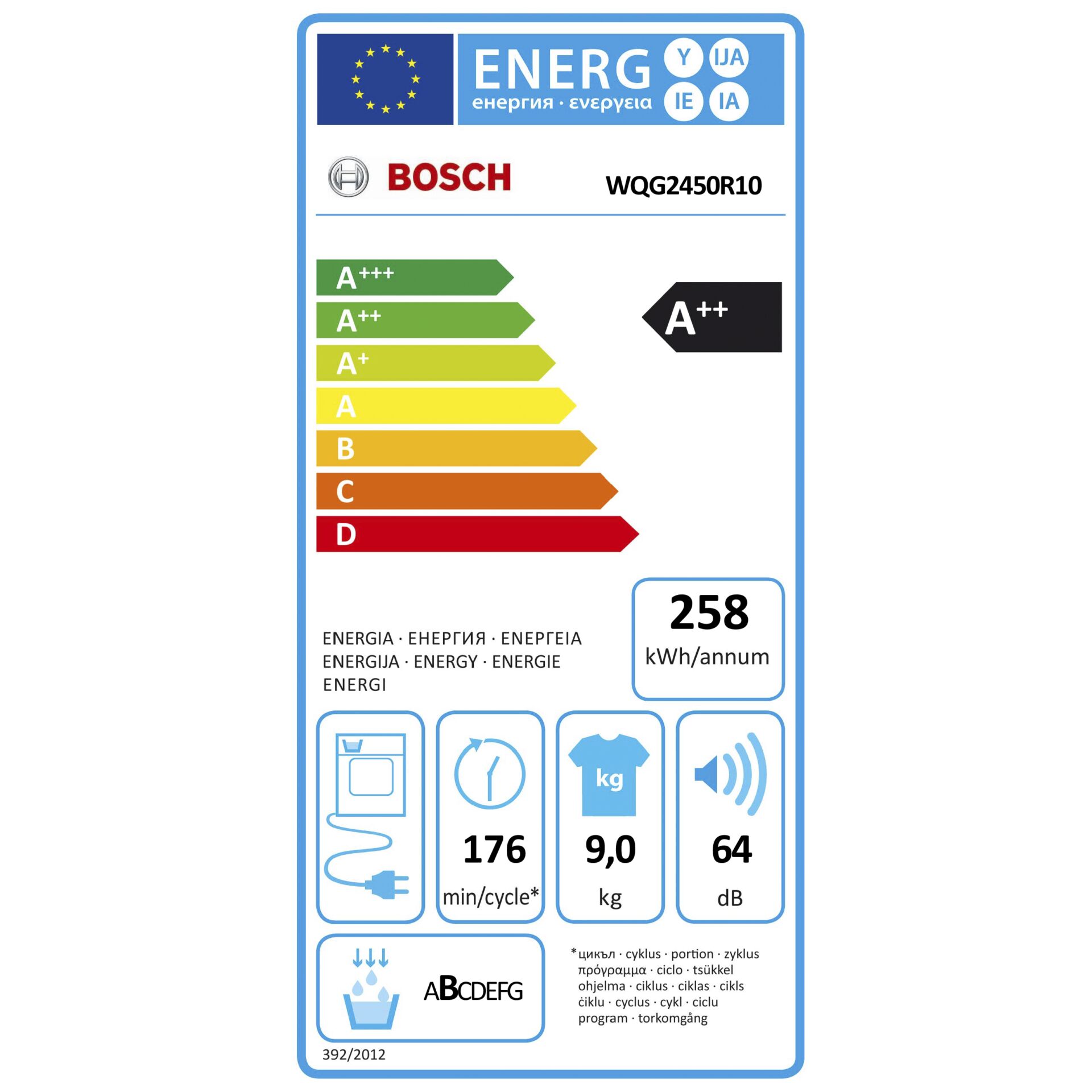 Bosch WQG 2450R10 Graphit Grau