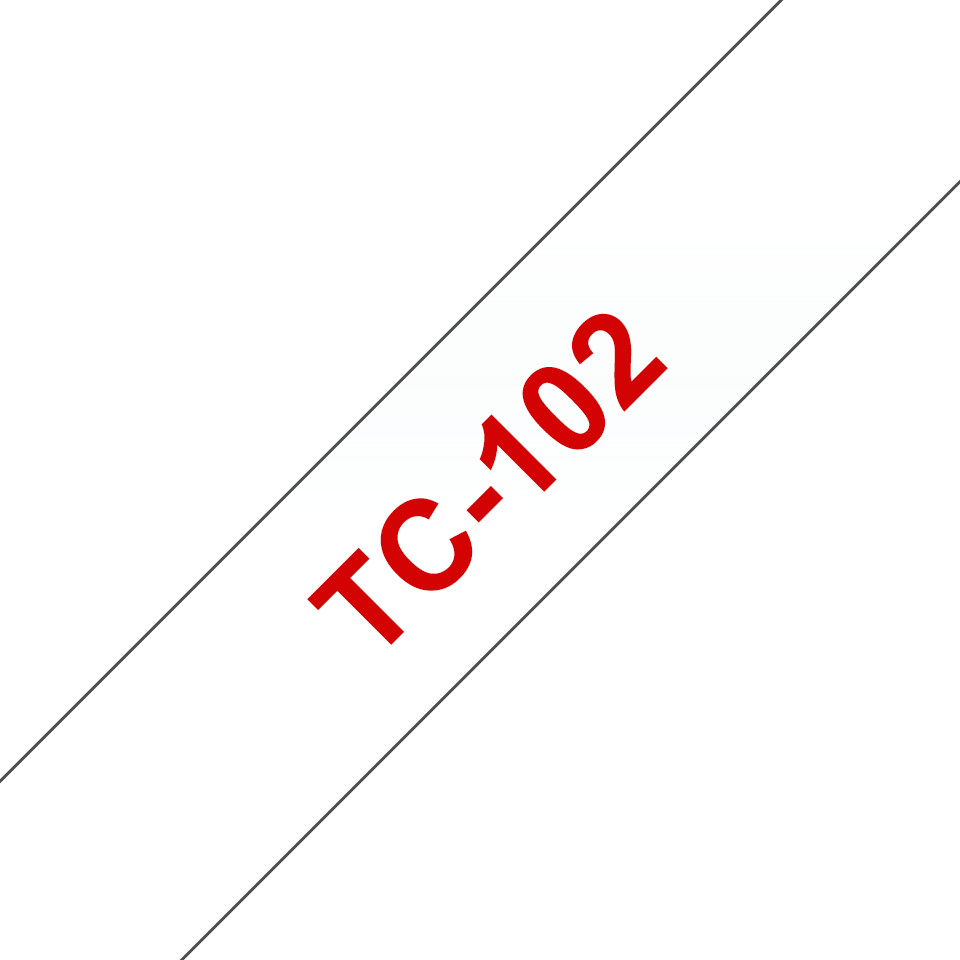 Schriftband TC-102 (lam.) Rot auf Gold 12 mm x 7,7 m – Ansicht 1