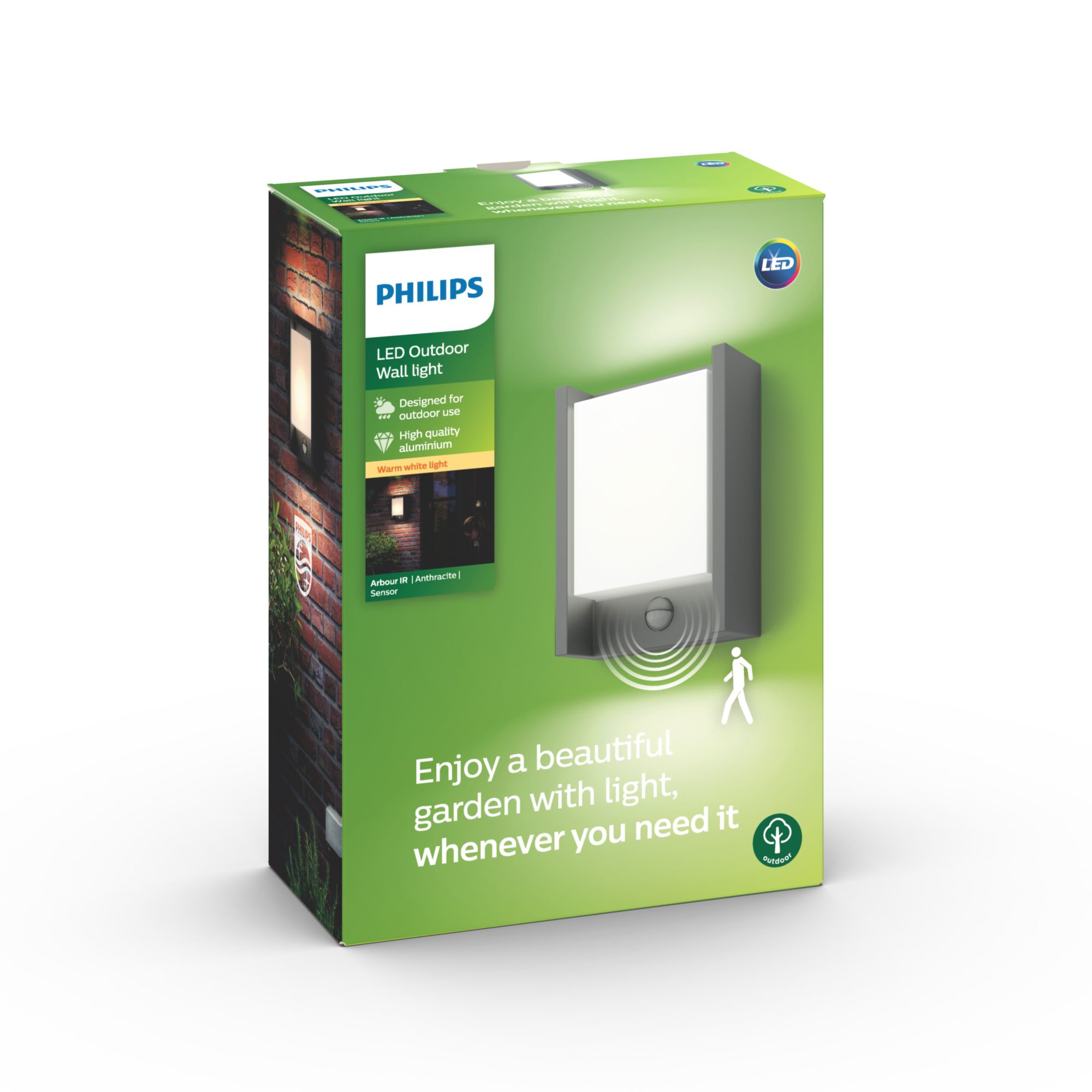 Philips myGarden IR LED Wandleu Arbour 600lm Bewegmeld Anthraz 31092973_8573600089